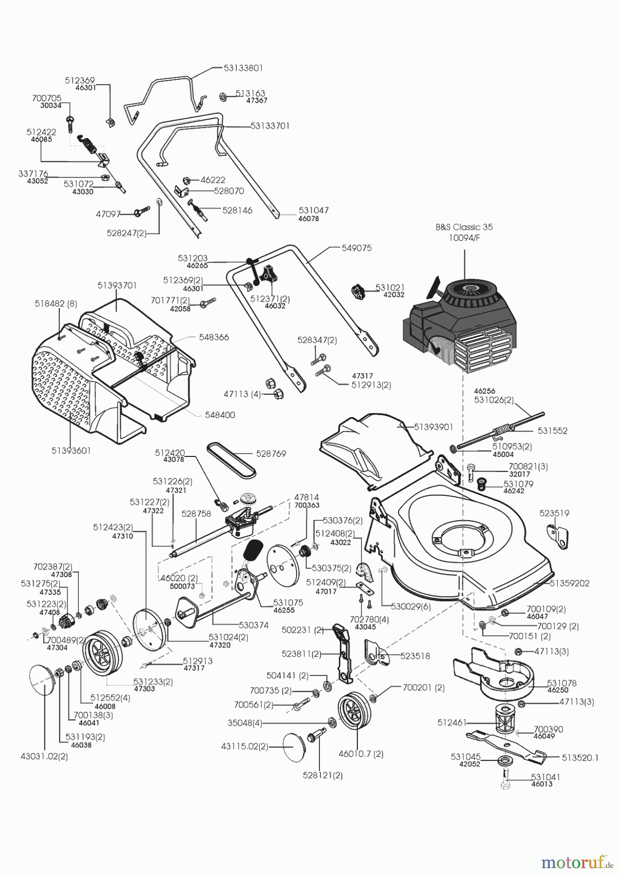  AL-KO Gartentechnik Benzinrasenmäher Cutter 46 PS T  12/1998 Seite 1