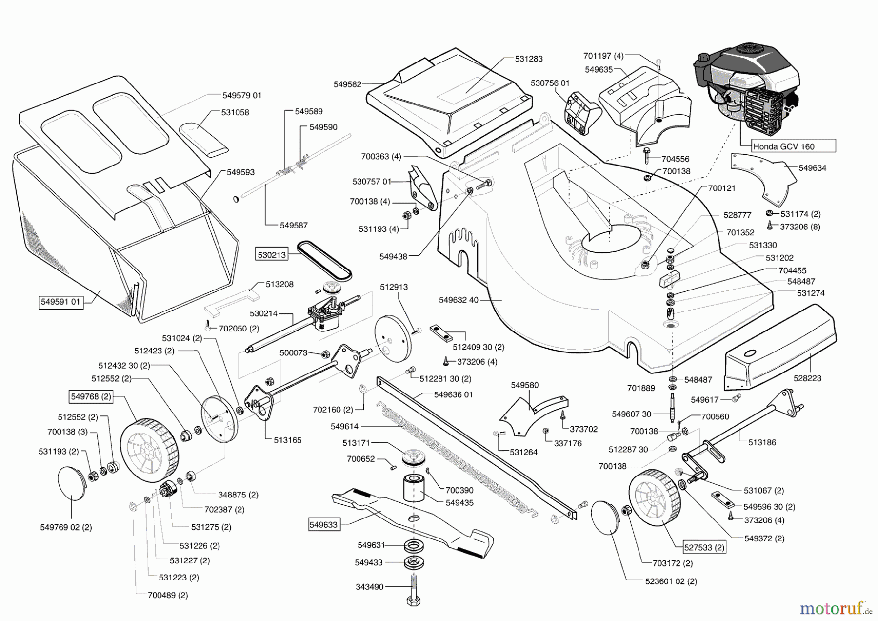  Euro Line Gartentechnik Benzinrasenmäher 5600 HR3 Seite 1