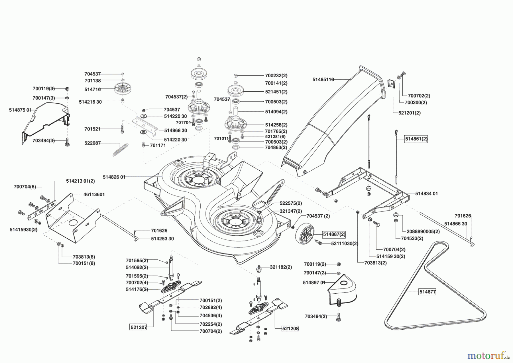  Powerline Gartentechnik Rasentraktor T 13-102 SP-H ab 04/2004 Seite 5