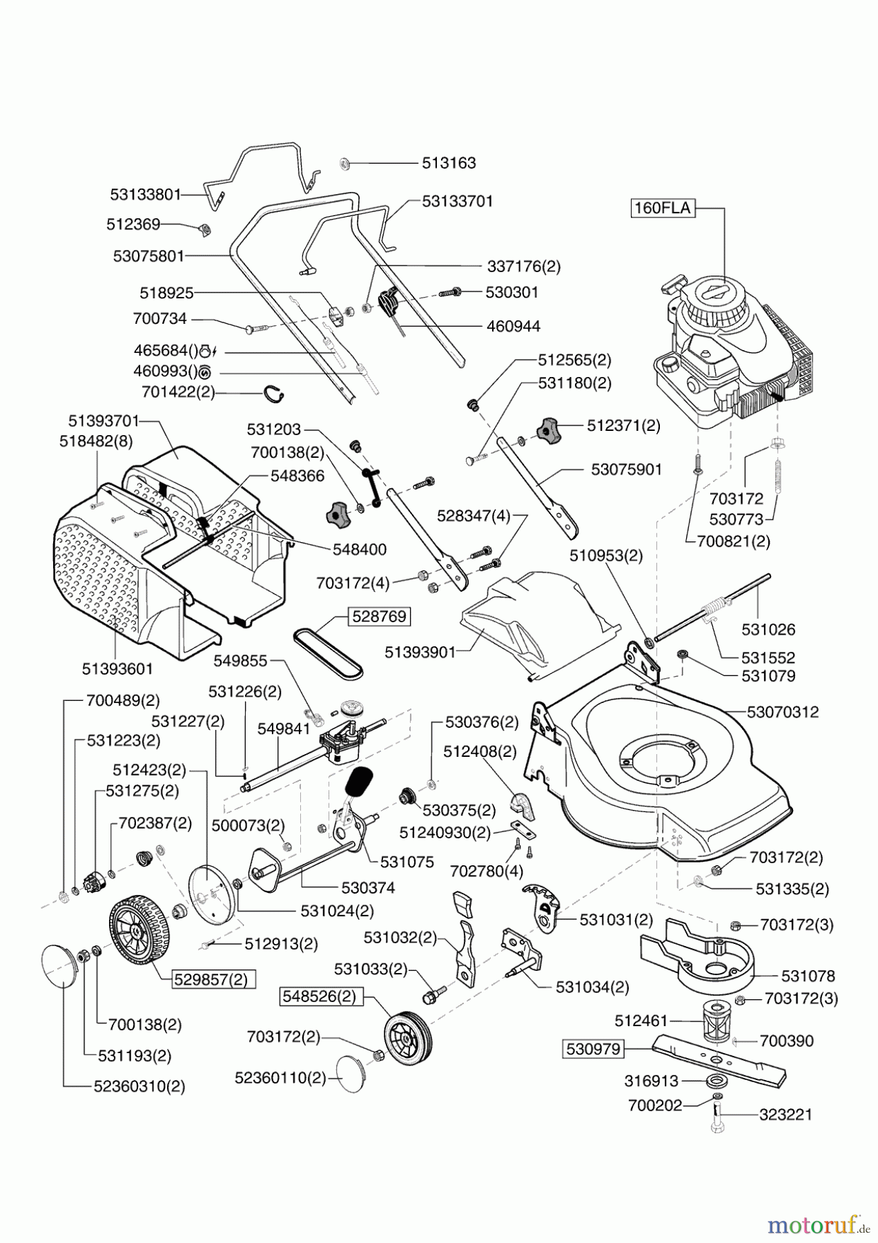  Orion Gartentechnik Benzinrasenmäher 46 BR 04/2006 - 05/2009 Seite 1