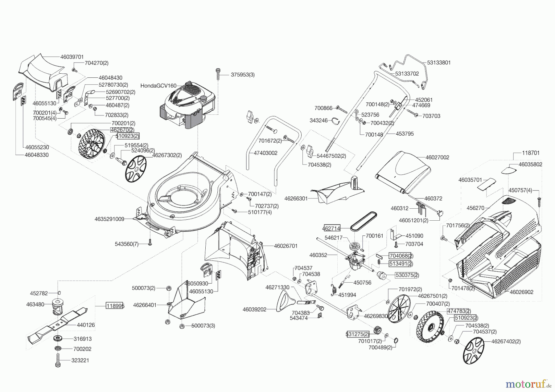  AL-KO Gartentechnik Benzinrasenmäher GT 5.15 RH   03/2015 - 01/2016 Seite 1