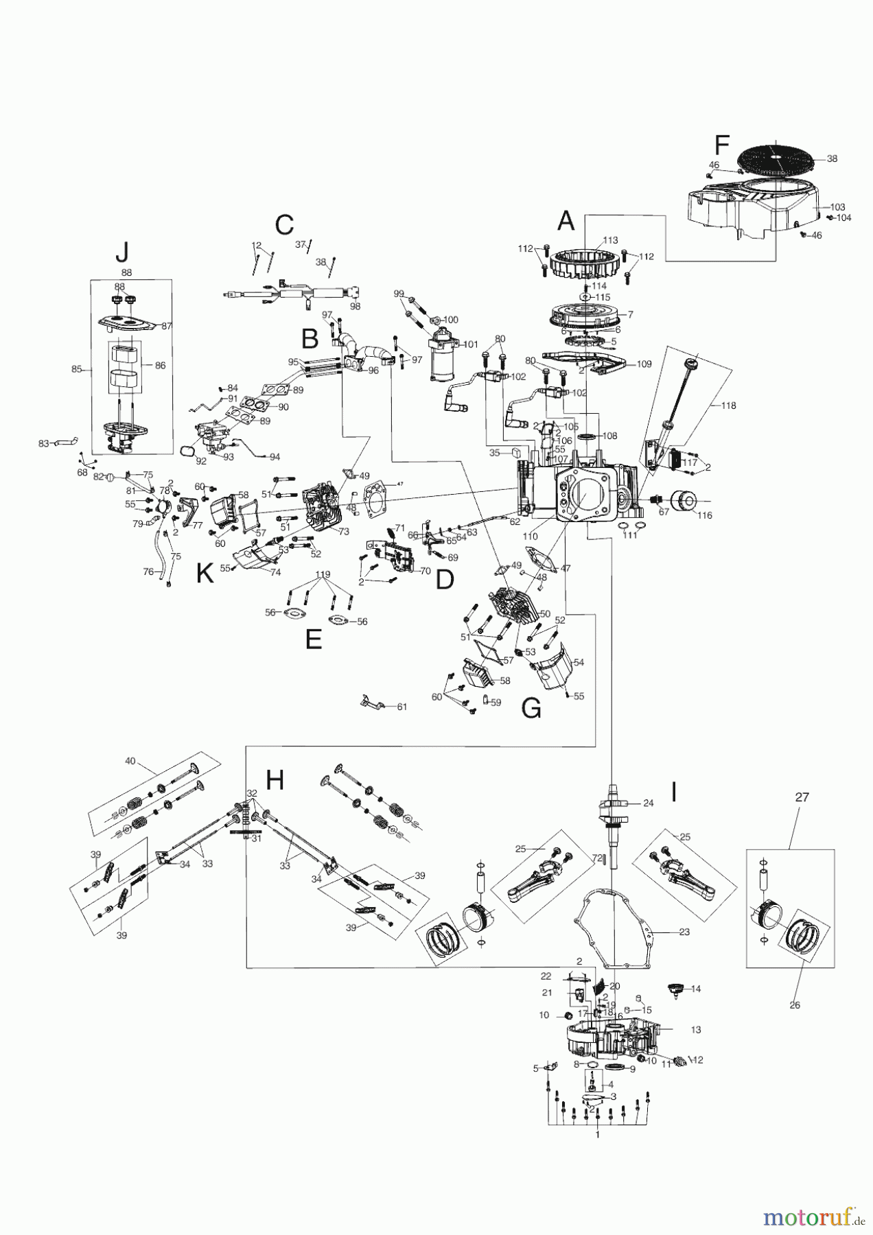 AL-KO Gartentechnik Benzinmotoren B-MOTOR PRO 700 V2 LC2P77F R900  10/2018 Seite 1