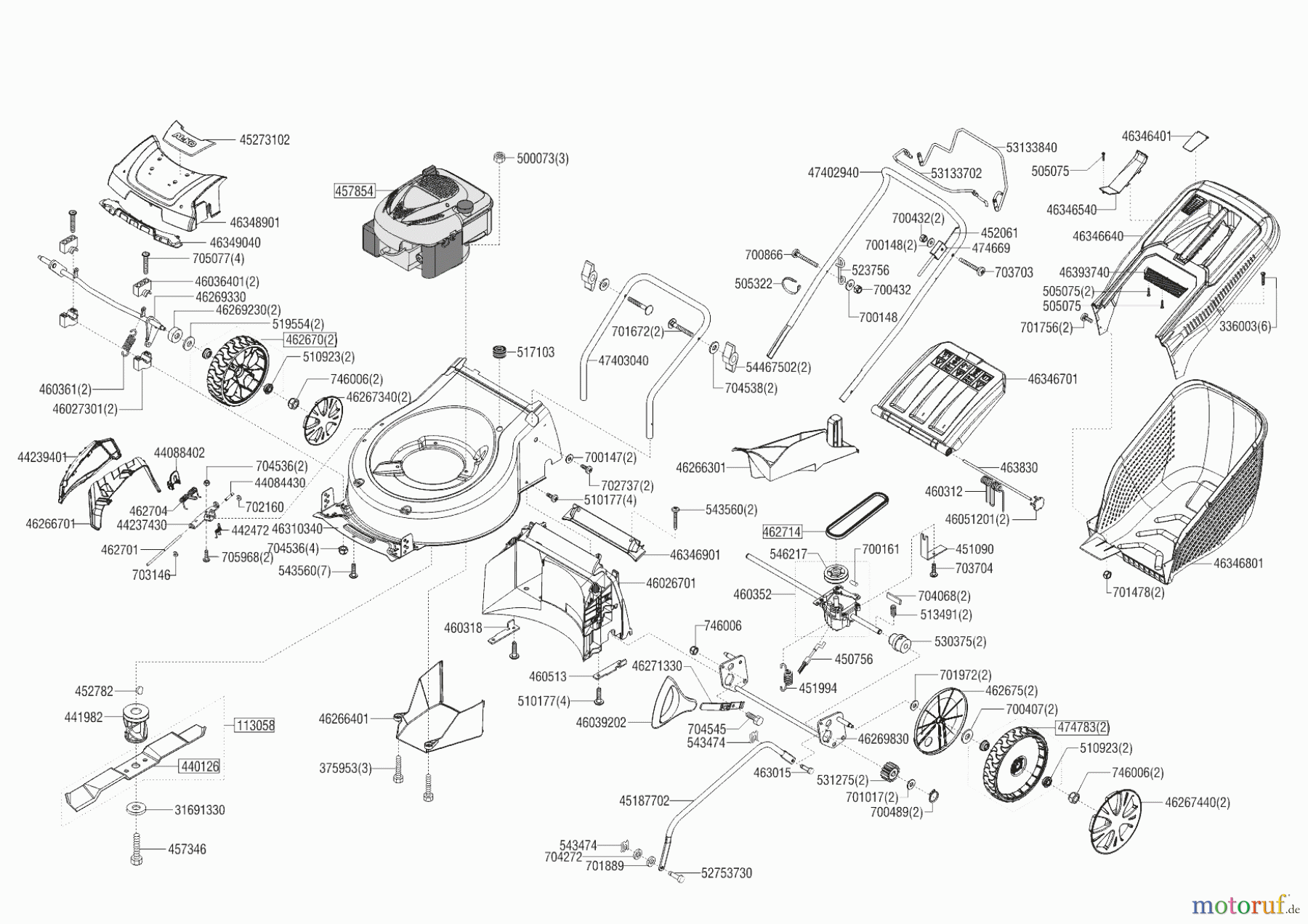  AL-KO Gartentechnik Benzinrasenmäher 529 BR-H SILVER PREMIUM  ab 09/2019 Seite 1
