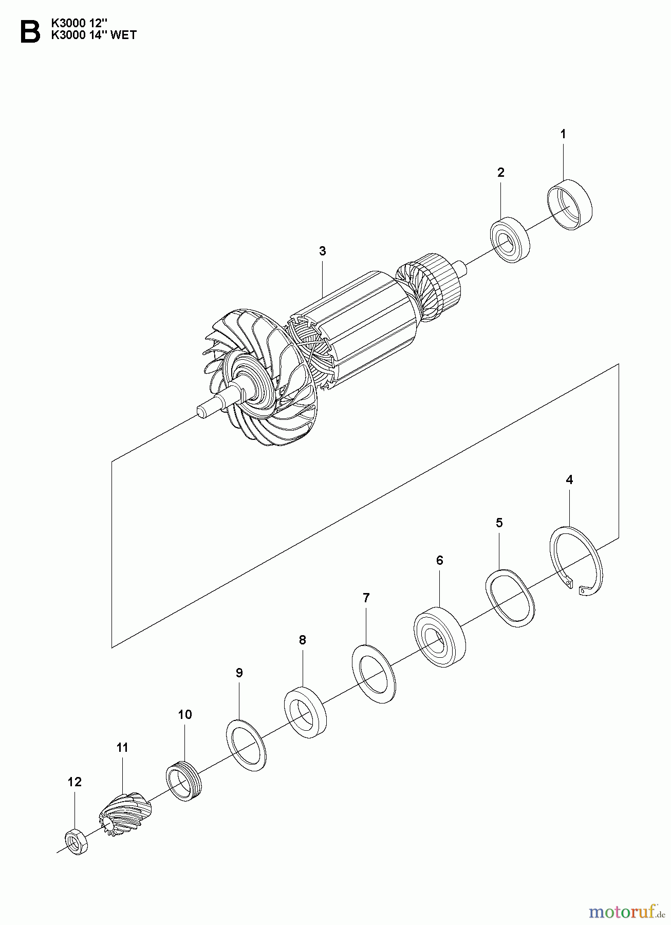  Trennschneider, Cut-Off K3000 WET, 2009-05 MOTOR