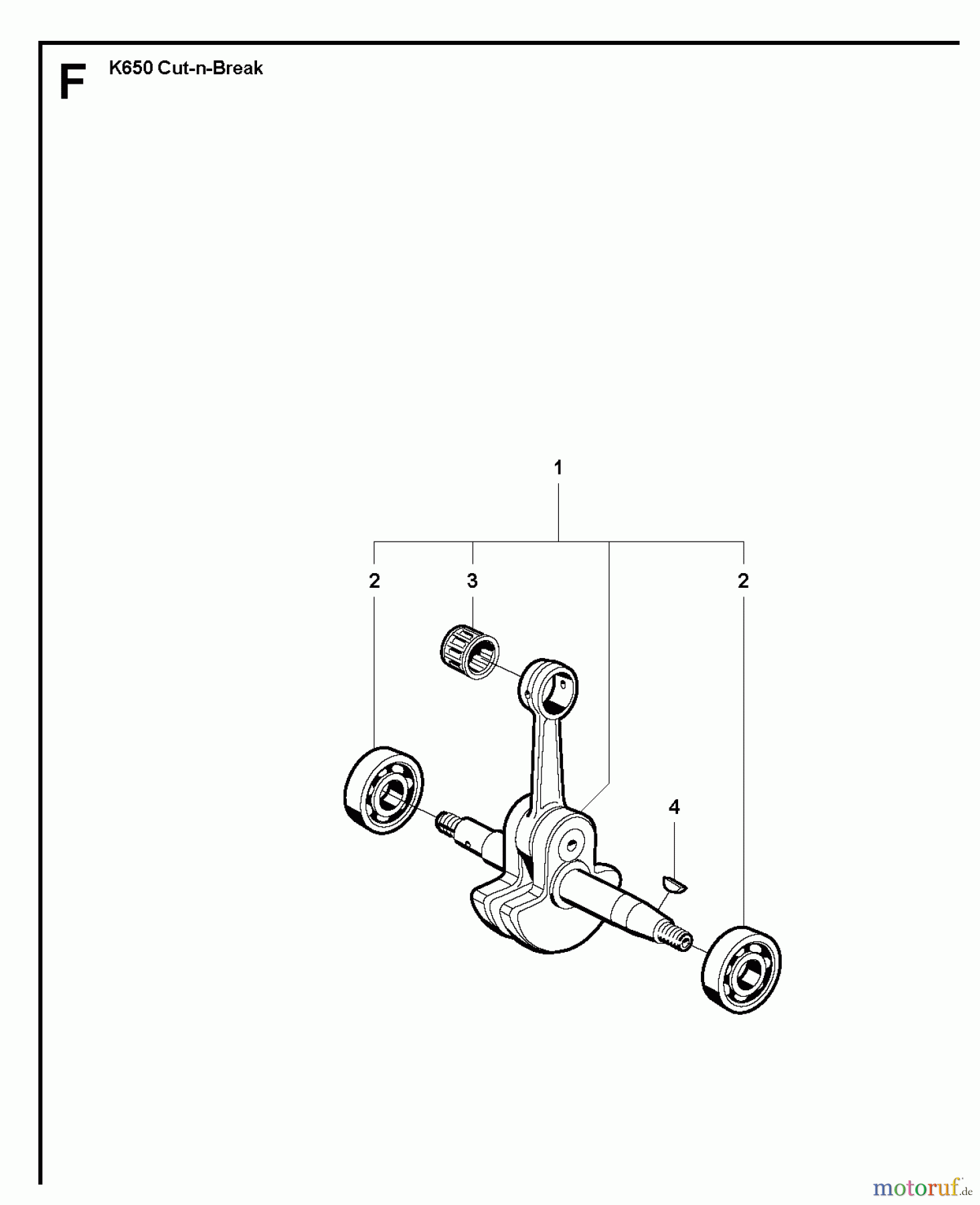  Trennschneider, Cut-Off K650 Cut-n-Break, 2007-10 CRANKSHAFT