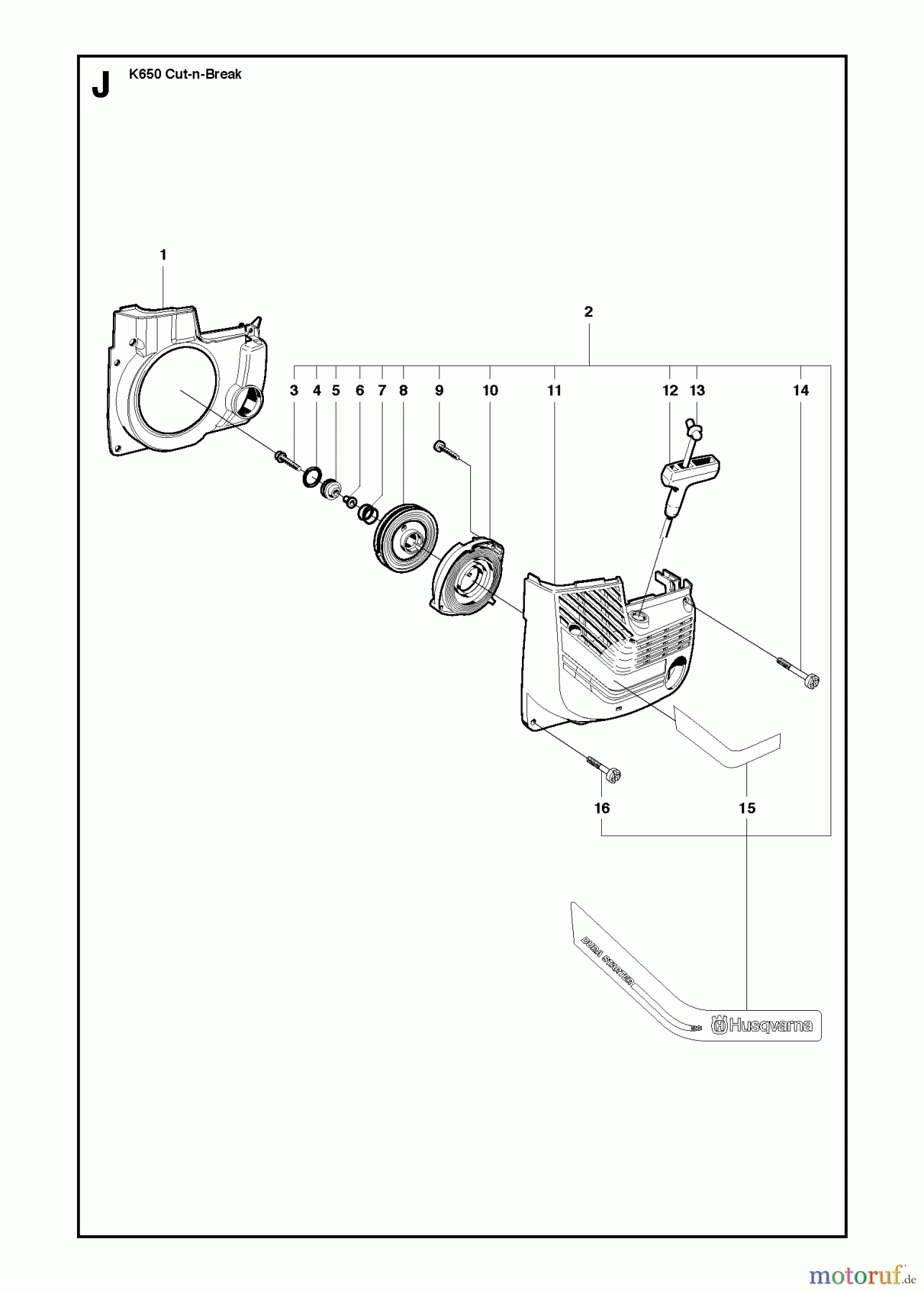  Trennschneider, Cut-Off K650 Cut-n-Break, 2007-10 STARTER