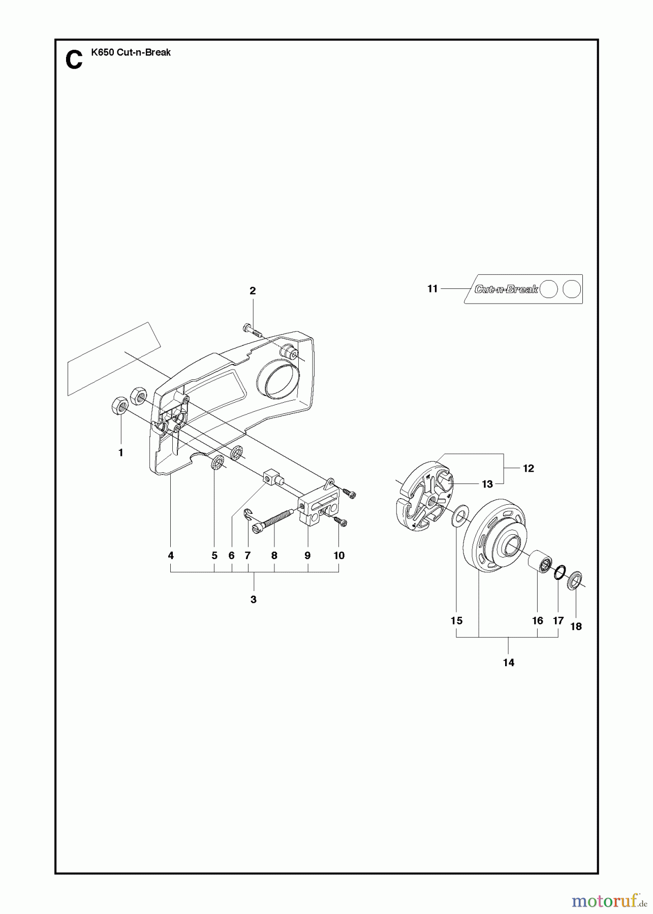  Trennschneider, Cut-Off K650 Cut-n-Break, 2007-10 CLUTCH