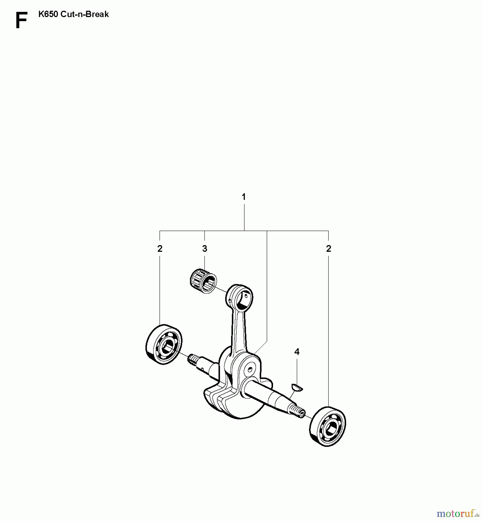  Trennschneider, Cut-Off K650 Cut-n-Break, 2008-11 CRANKSHAFT