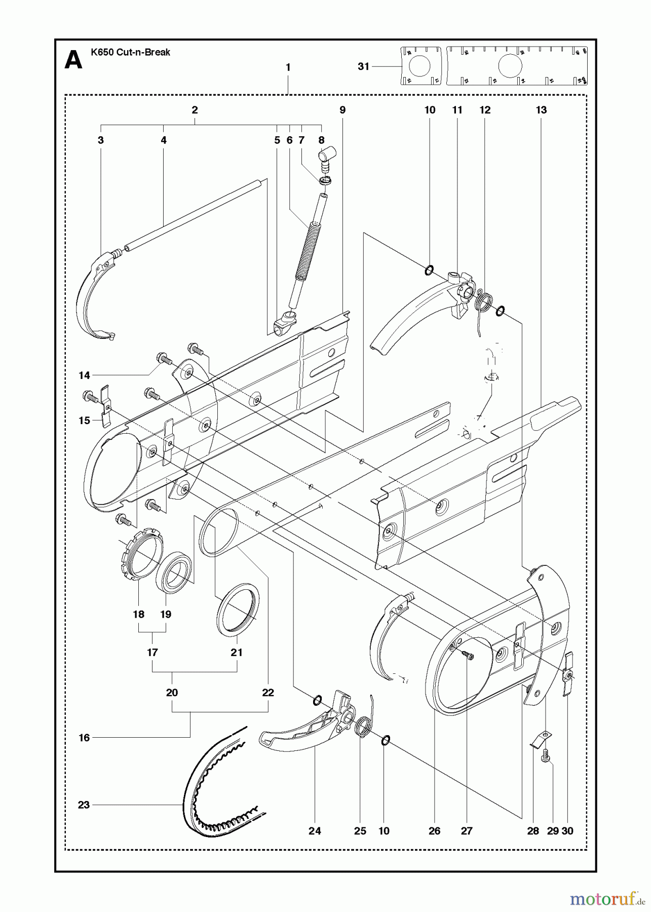  Trennschneider, Cut-Off K650 Cut-n-Break, 2008-11 CUTTER ARM