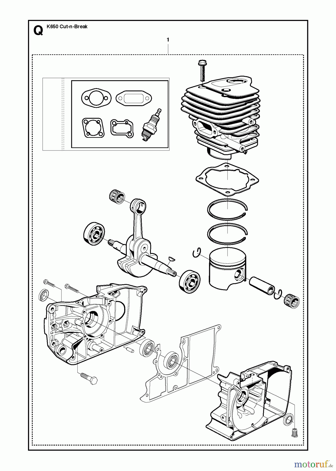  Trennschneider, Cut-Off K650 Cut-n-Break, 2008-11 SHORT BLOCK