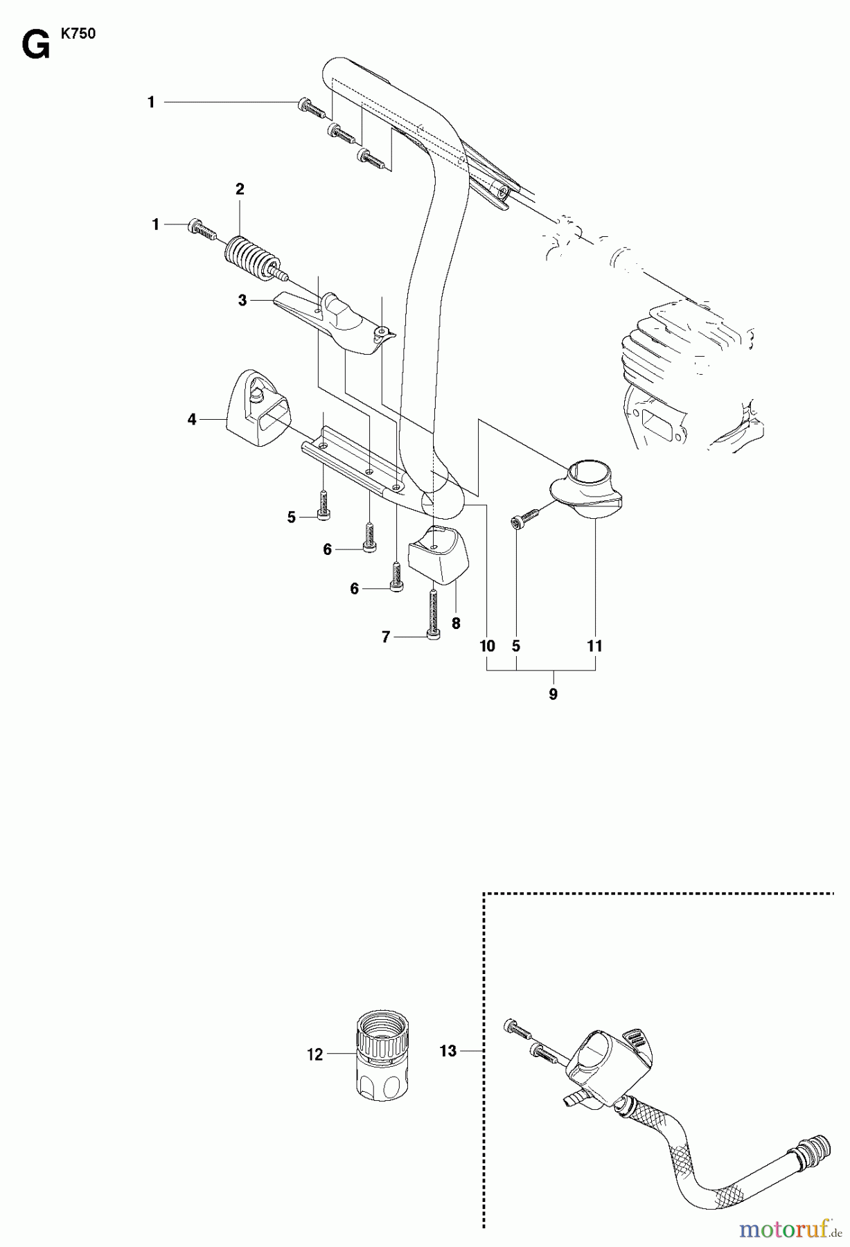  Trennschneider, Cut-Off K750, 2009-07 HANDLE