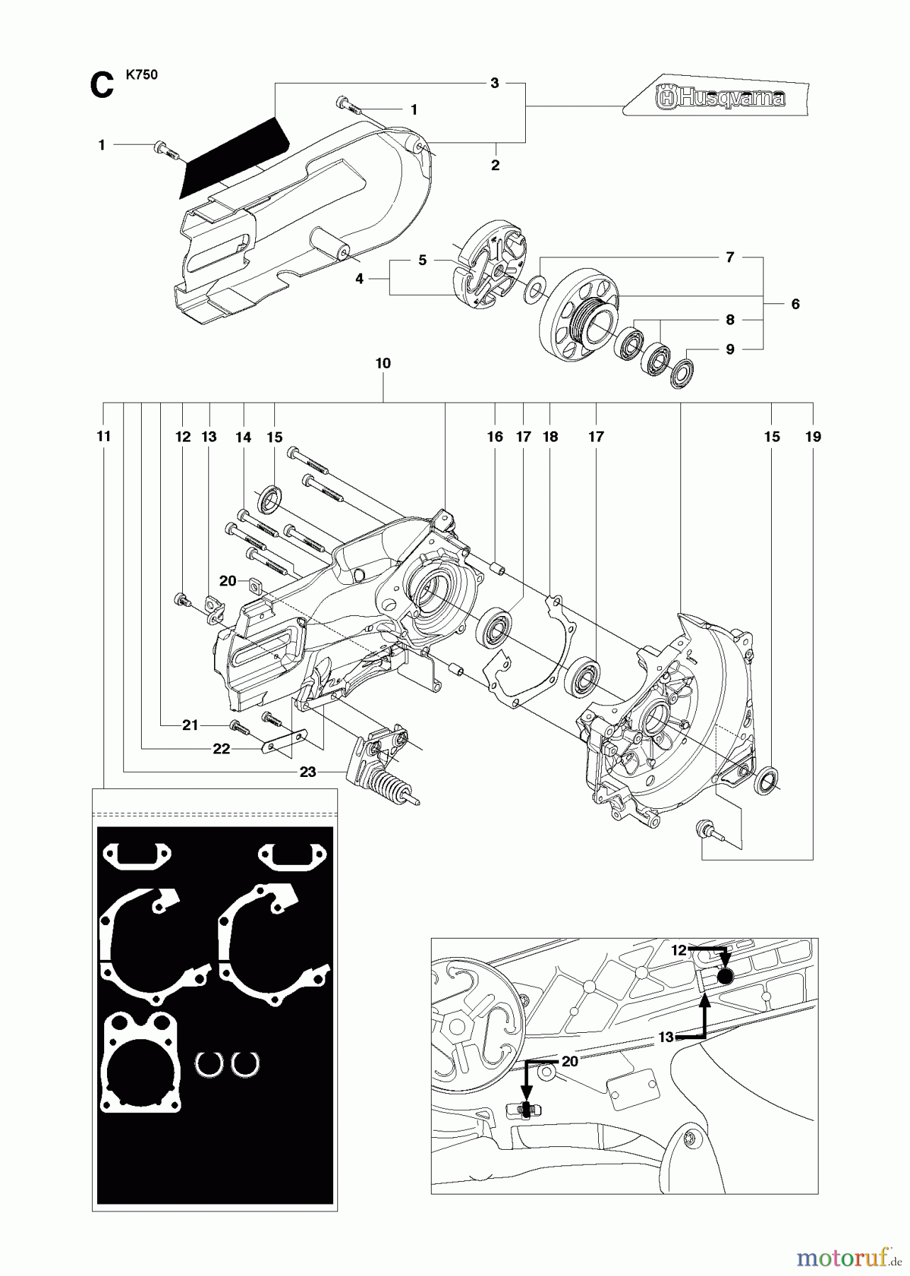  Trennschneider, Cut-Off K750, 544936207, 2010-02 CRANKCASE