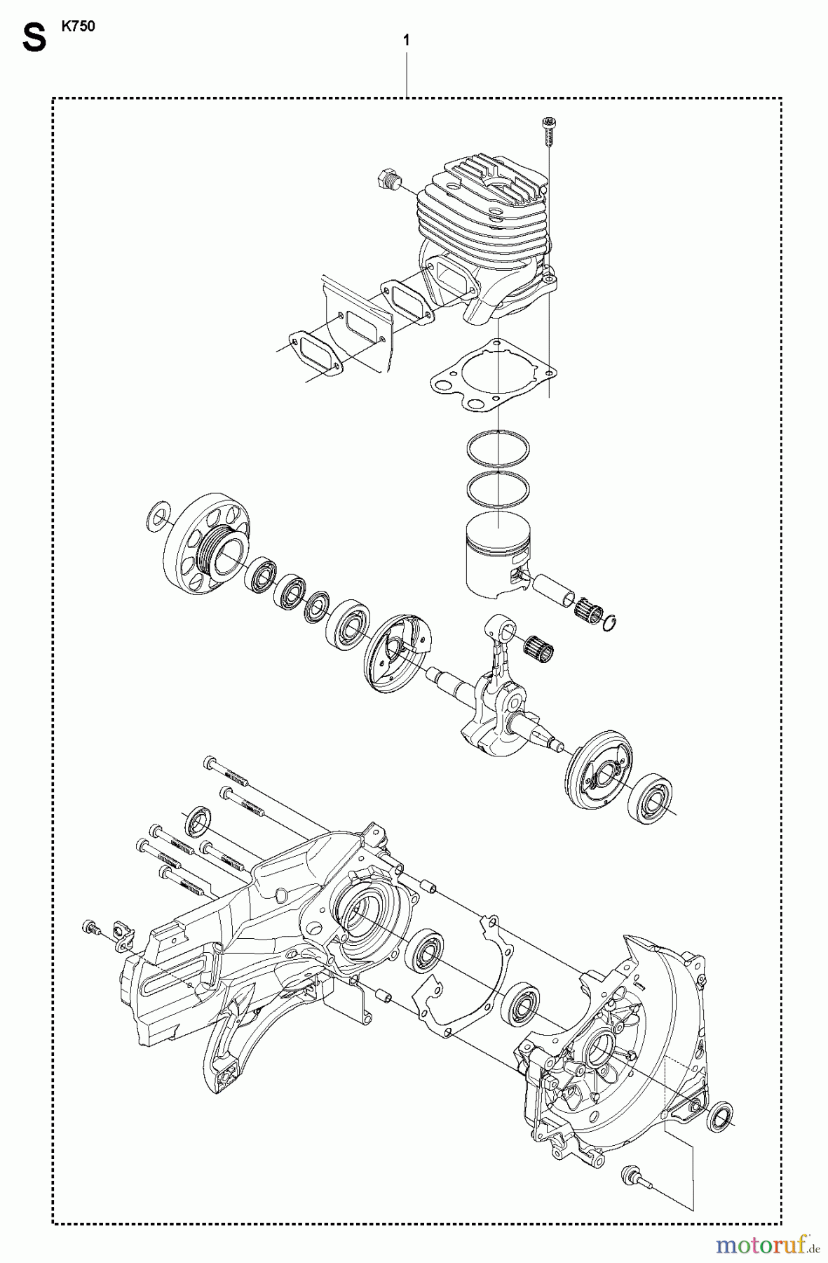  Trennschneider, Cut-Off K750, Oilguard, Rescue, 2007-07 CRANKCASE #3