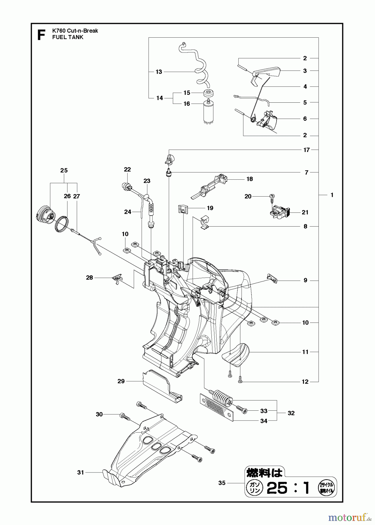  Trennschneider, Cut-Off K760 CUT-N-BREAK, 2013-06 FUEL TANK