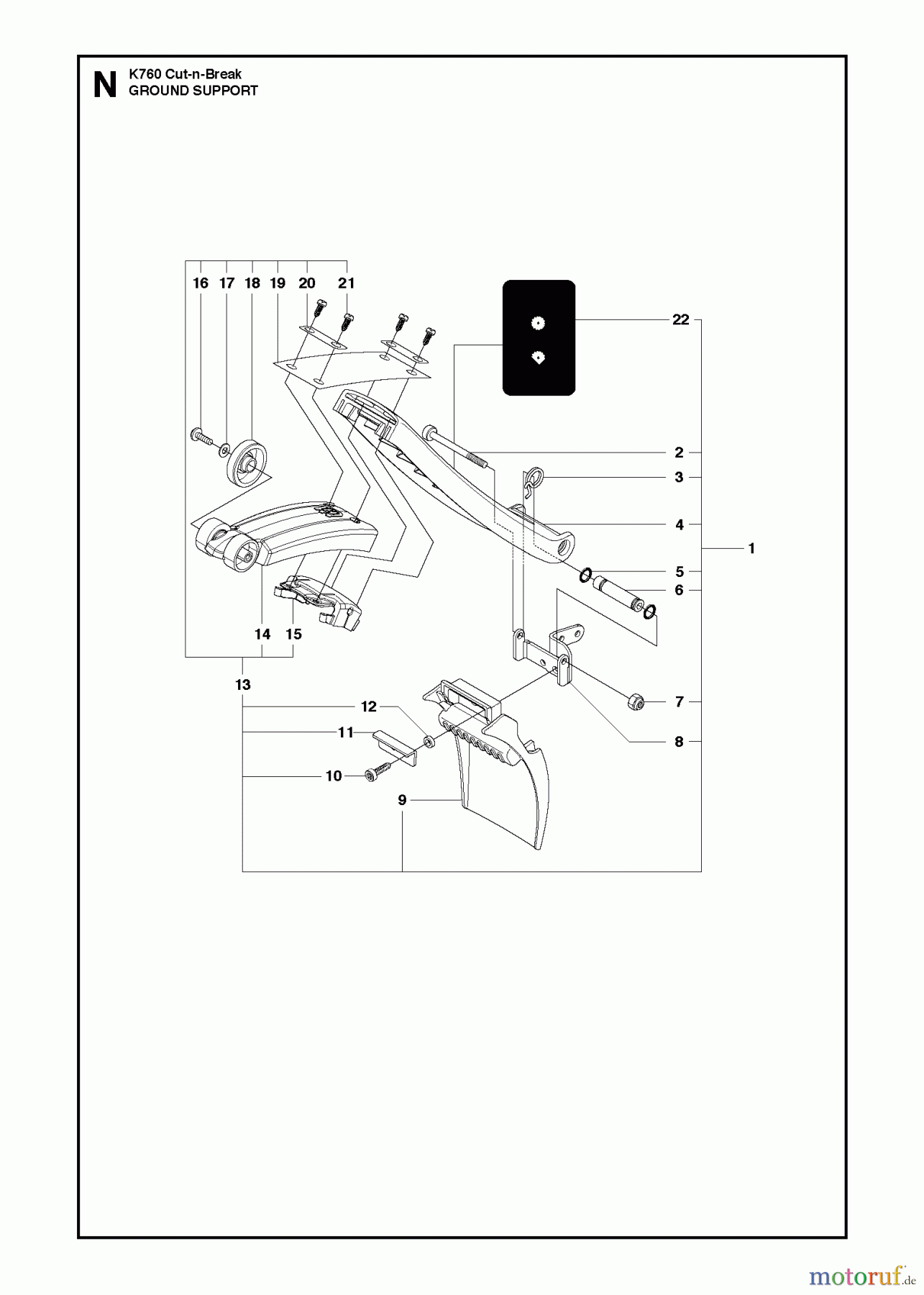  Trennschneider, Cut-Off K760 CUT-N-BREAK, 2013-06 SUPPORT LEGS