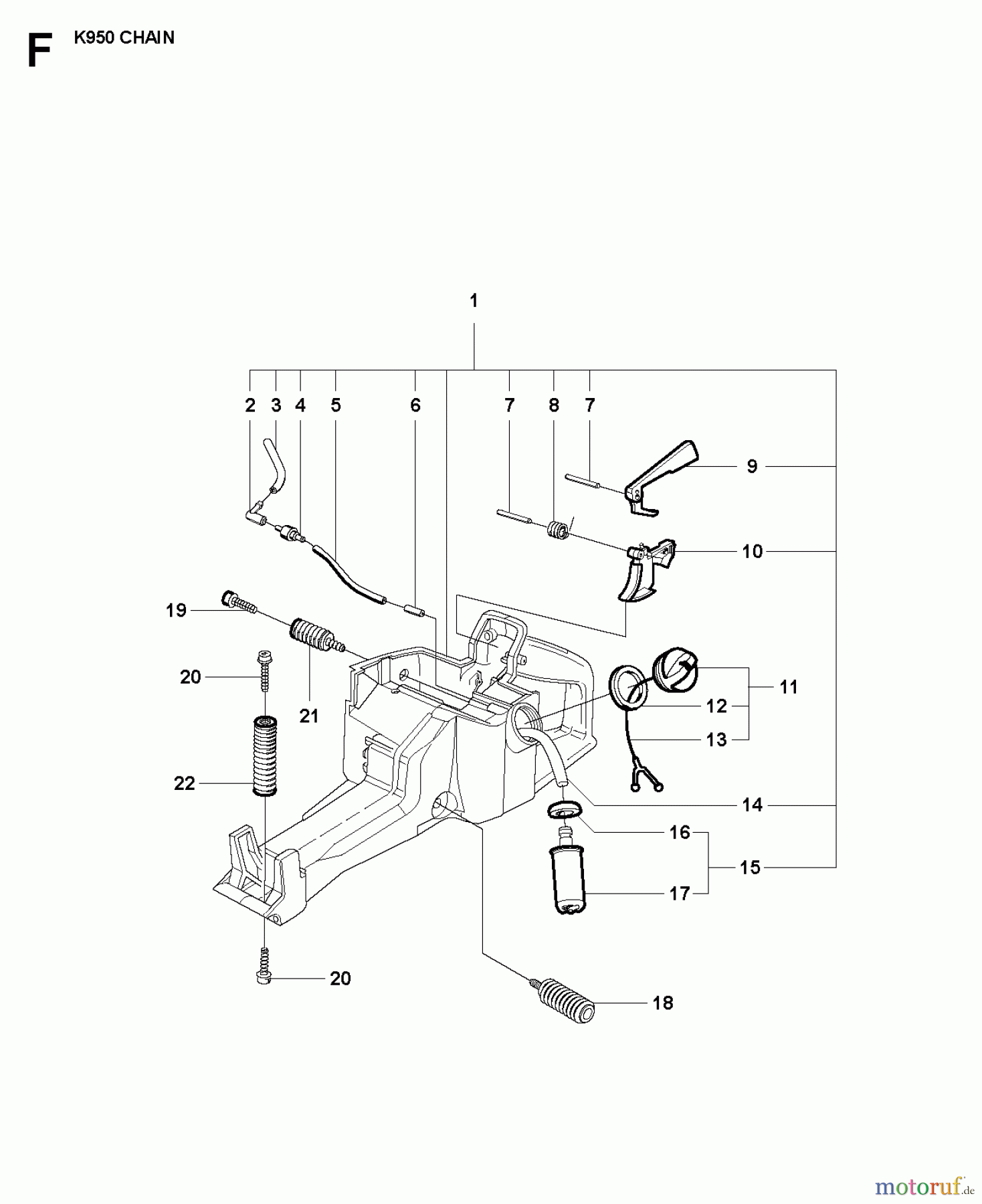 Trennschneider, Cut-Off K950 Chain, 2007-01 FUEL TANK
