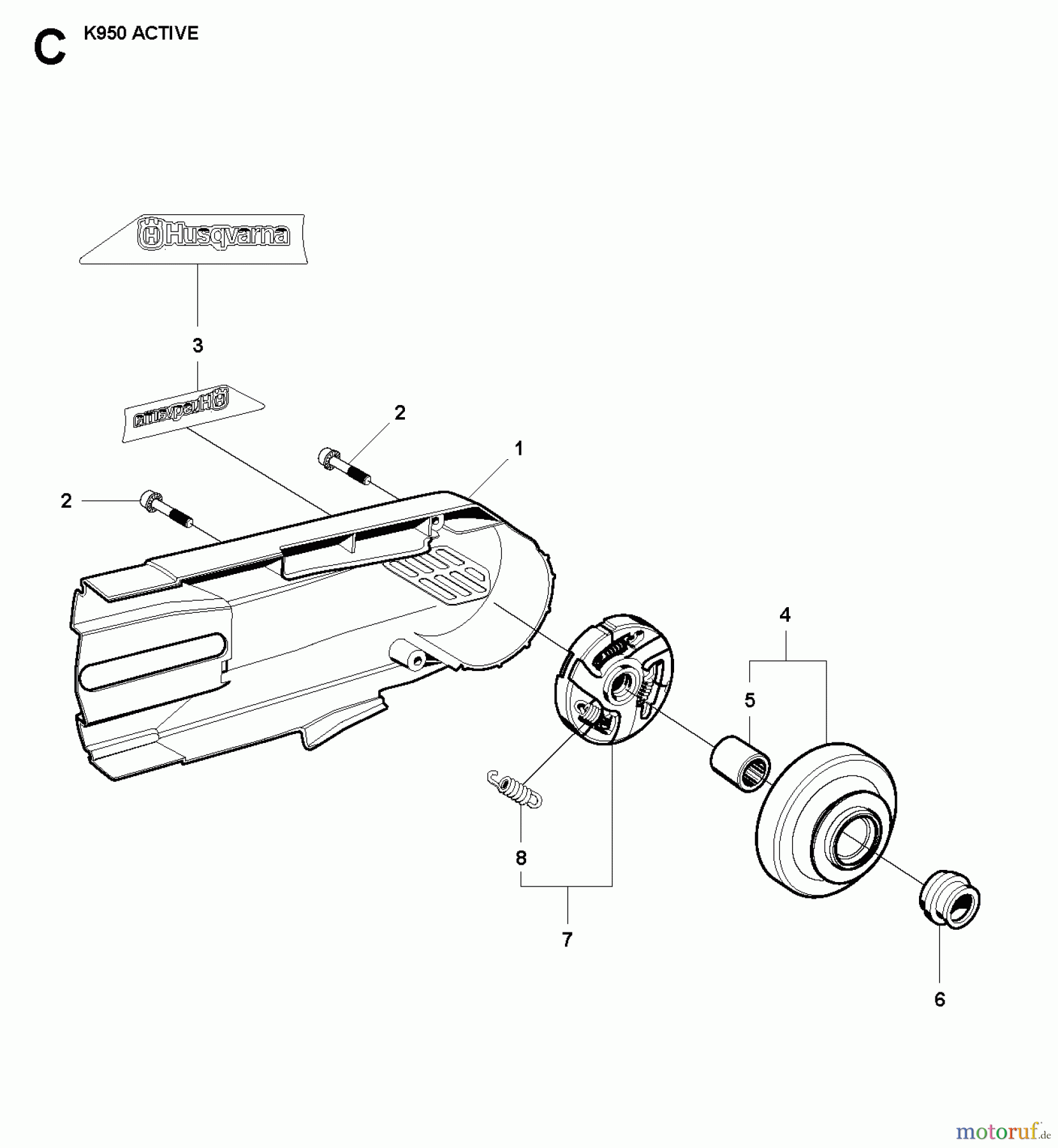  Trennschneider, Cut-Off K950, 2007-01 BELT GUARD