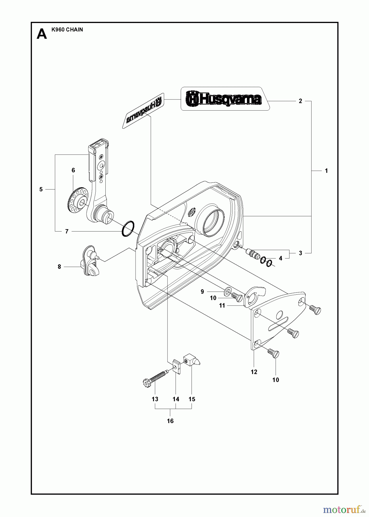  Trennschneider, Cut-Off K960 Chain, 2008-03 CLUTCH COVER