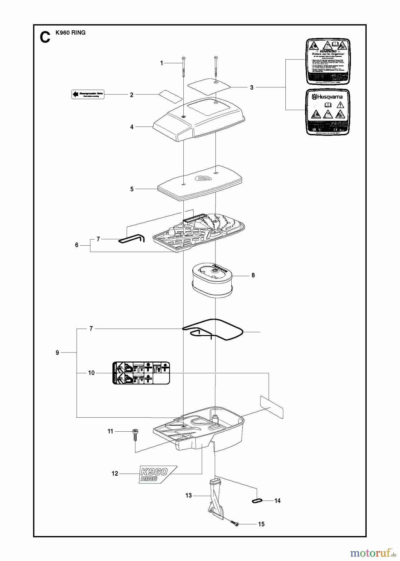  Trennschneider, Cut-Off K960 Ring, 2008-03 AIR FILTER