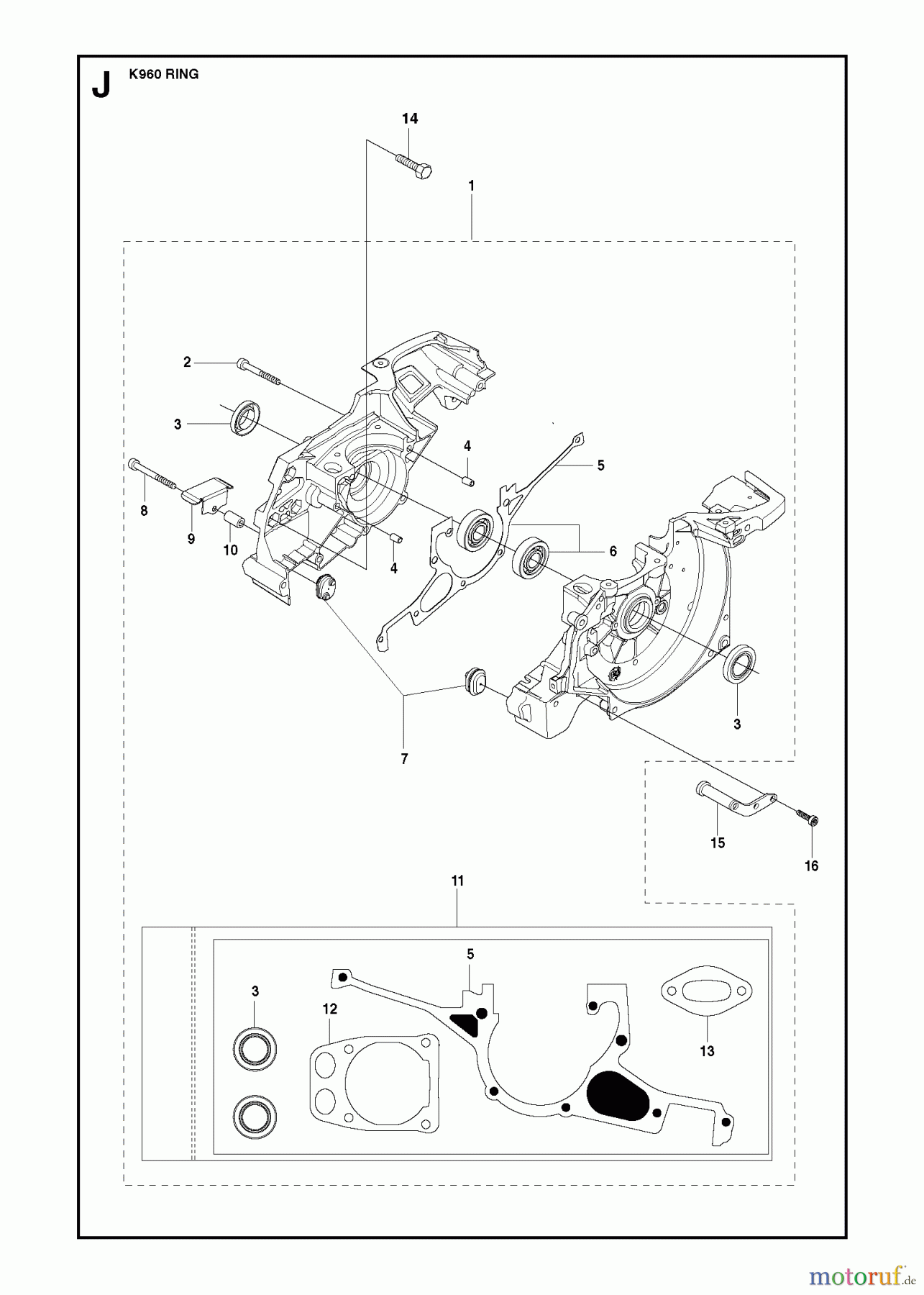  Trennschneider, Cut-Off K960 Ring, 2008-03 CRANKCASE