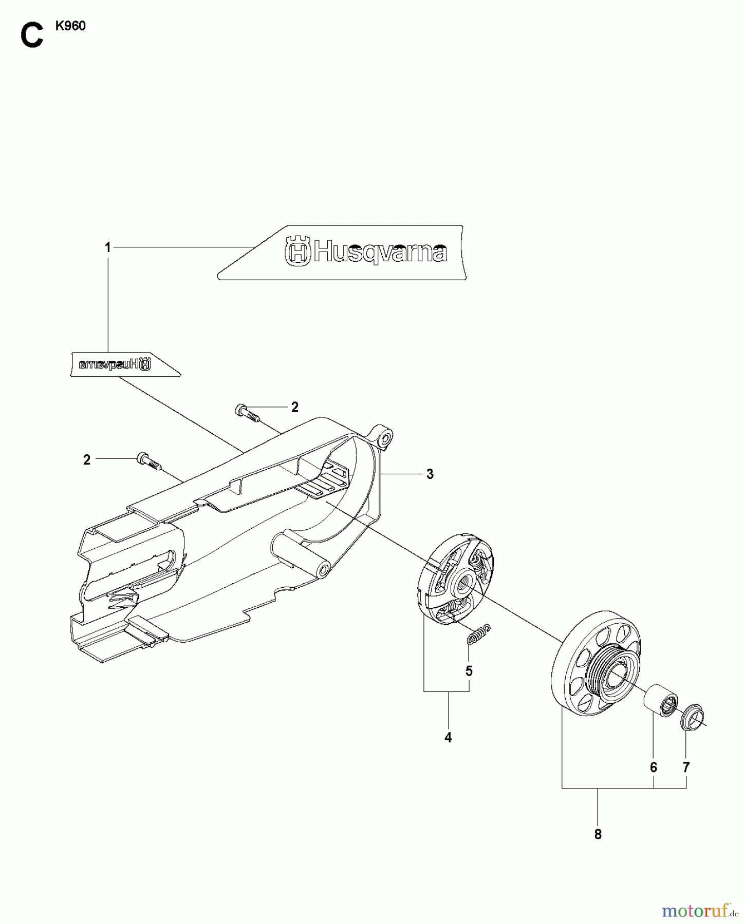  Trennschneider, Cut-Off K960, 2007-10 BELT GUARD
