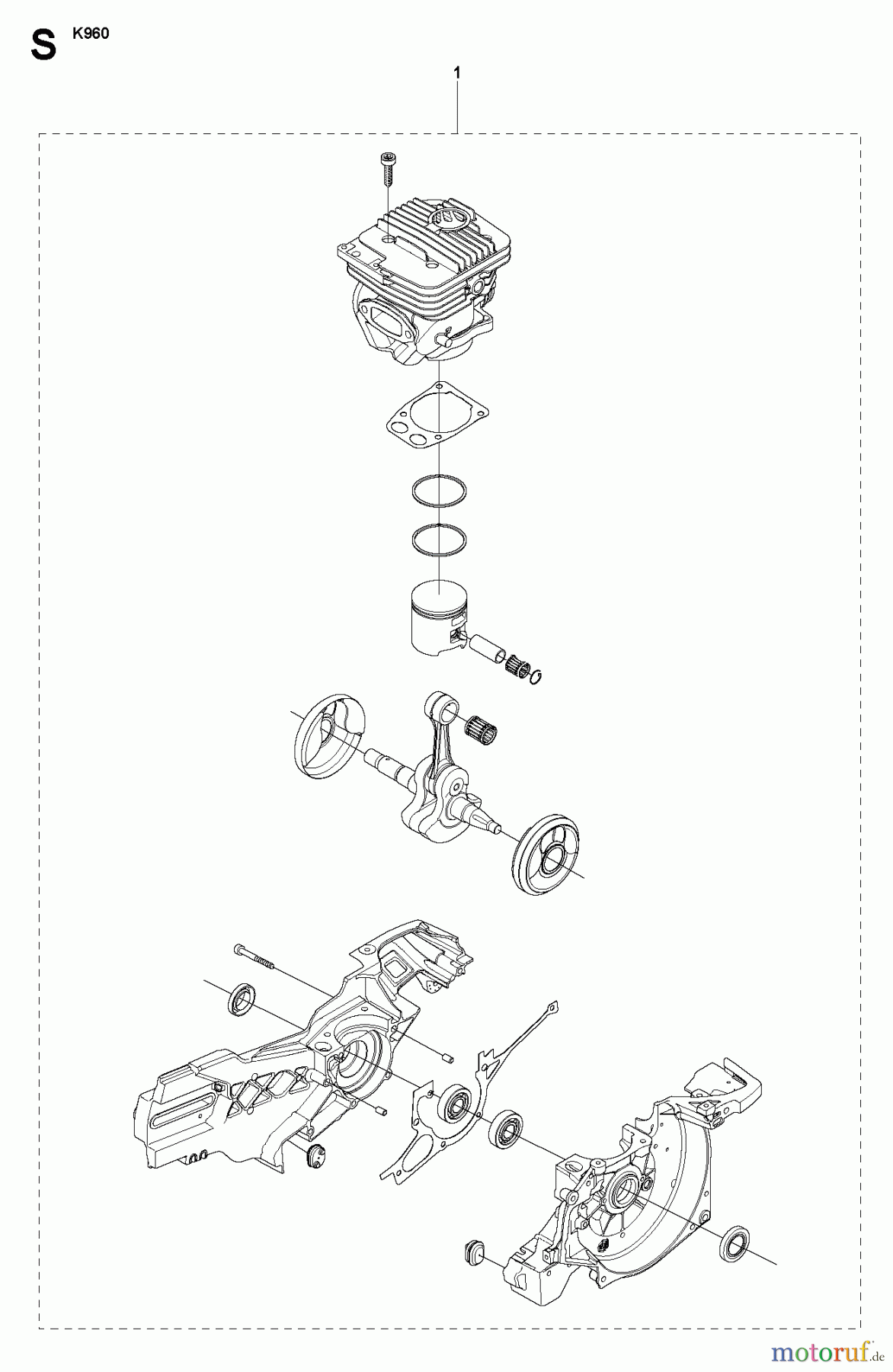  Trennschneider, Cut-Off K960, 2007-10 CRANKCASE #2