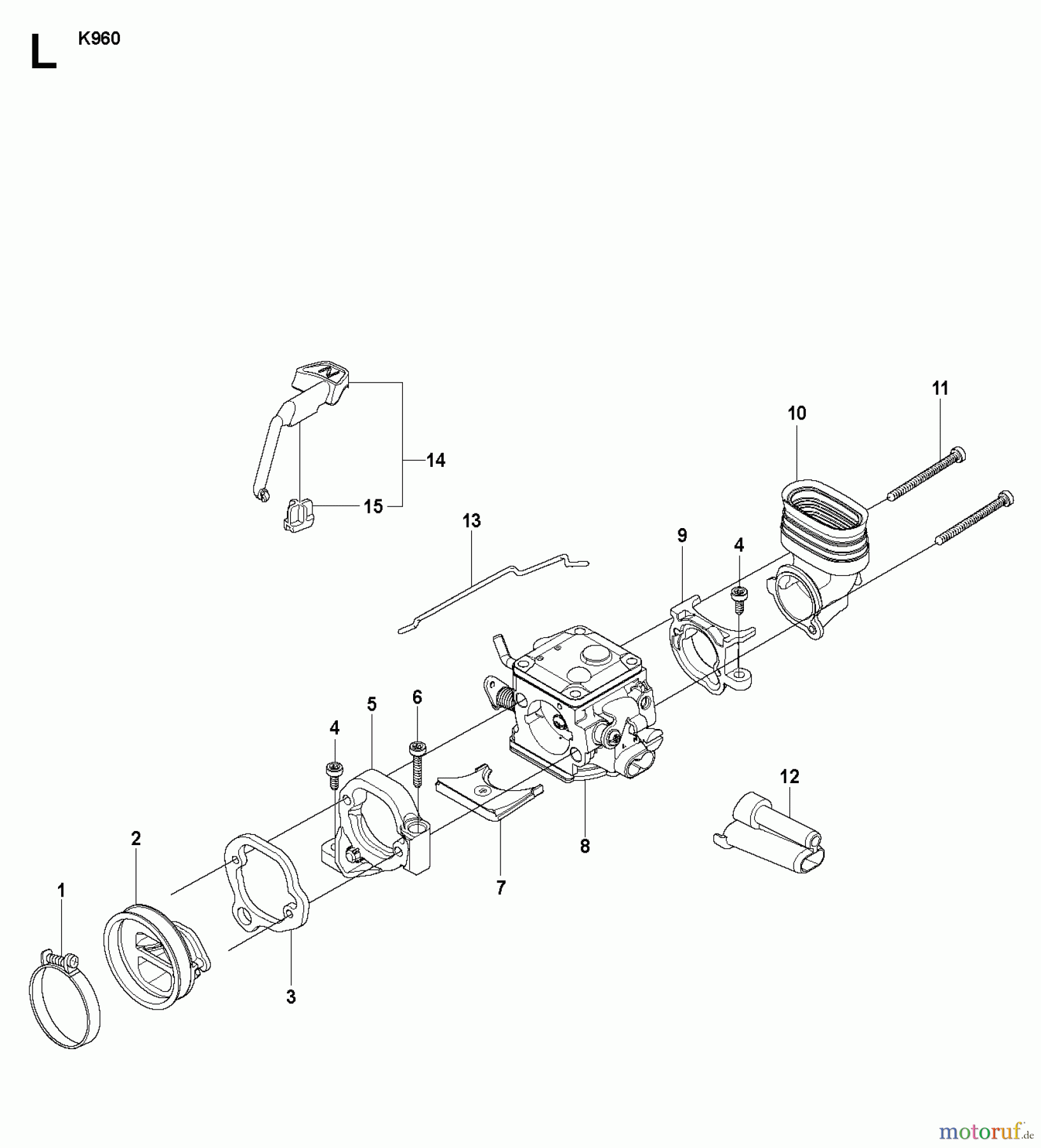  Trennschneider, Cut-Off K960 RESCUE, 2008-12 CARBURETOR DETAILS