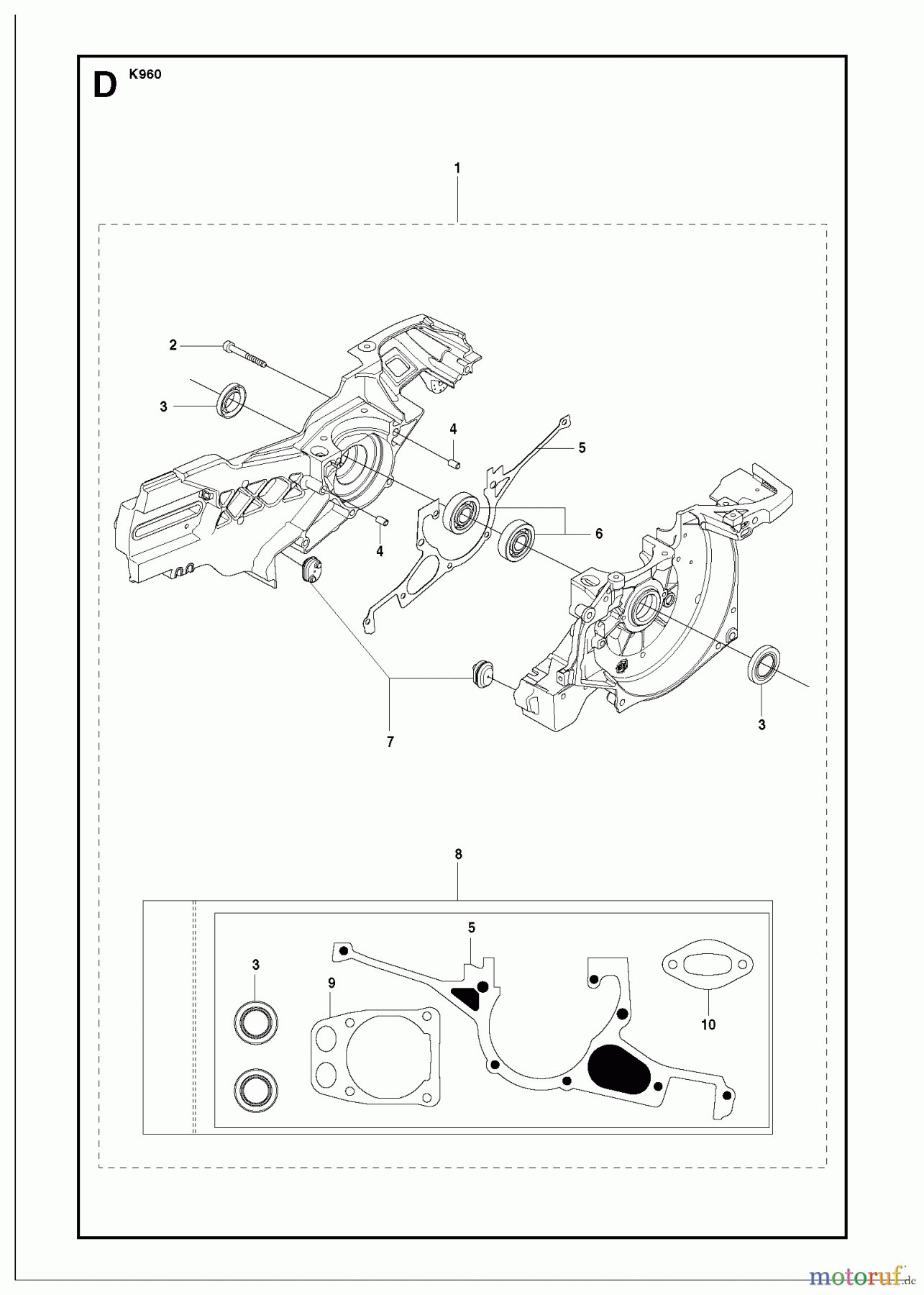  Trennschneider, Cut-Off K960, 2008-12 CRANKCASE
