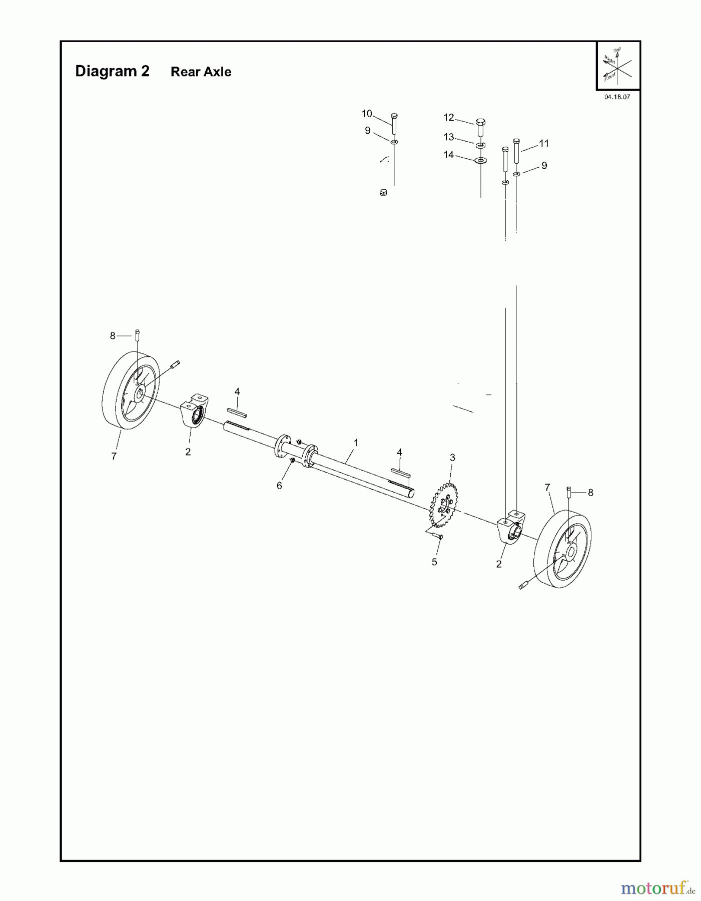  Trennschneider, Floor FS3500, 2007-10 Rear Axle