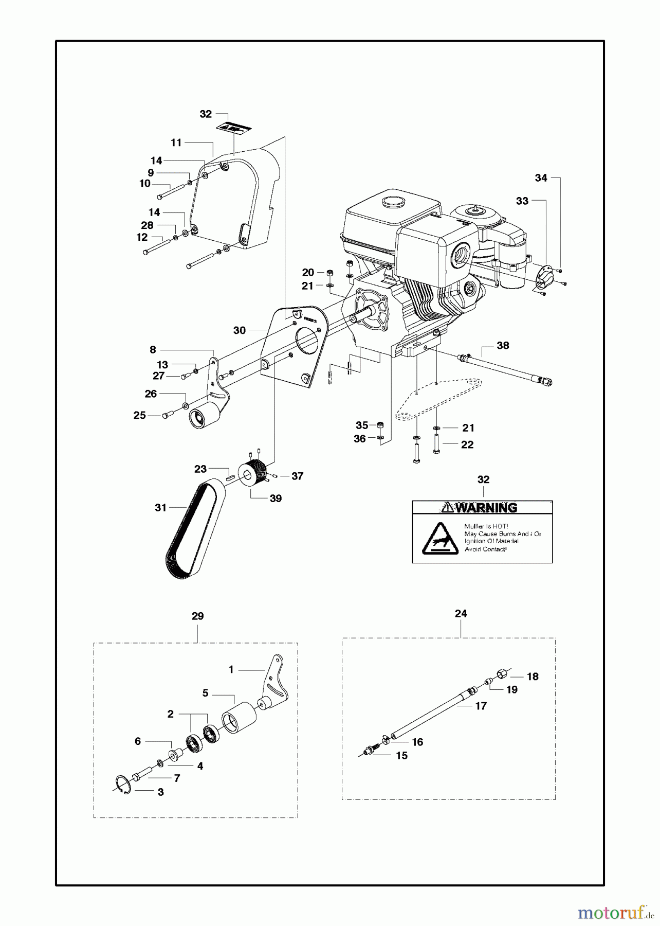 Trennschneider, Floor FS413, 2006-11 ENGINE & IDLER - DIESEL