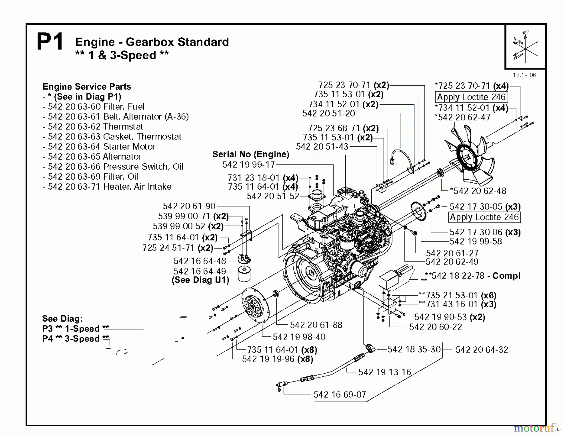 Trennschneider, Floor FS4800, 2006-44 Engine - Gearbox Standard, 1 & 3-Speed