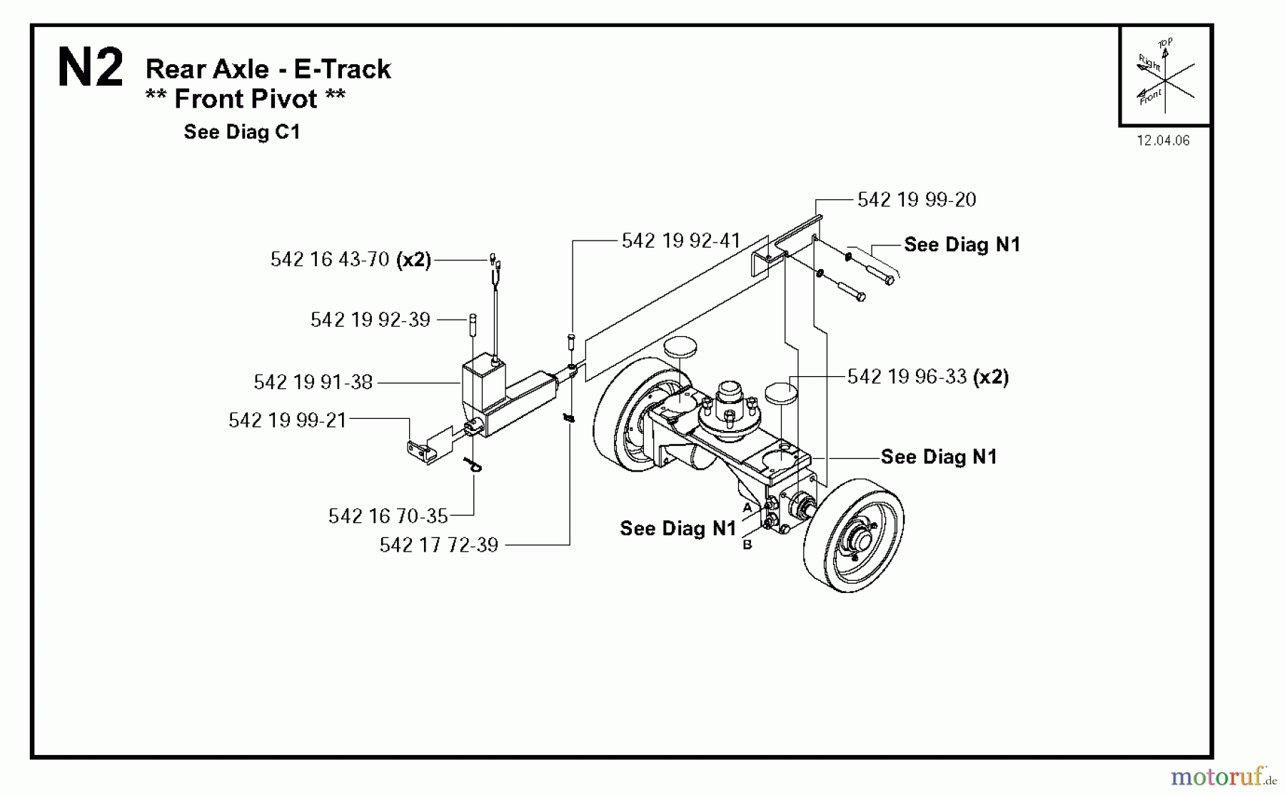 Trennschneider, Floor FS4800, 2006-44 Rear Axle - E-Track, Front Pivot