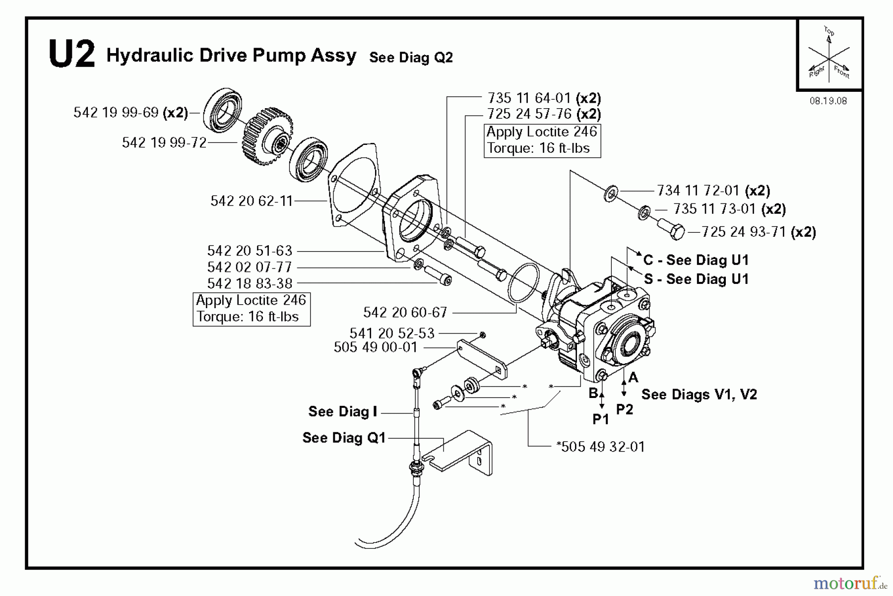 Trennschneider, Floor FS4800, 2008-01 Hydraulic Drive Pump Assy