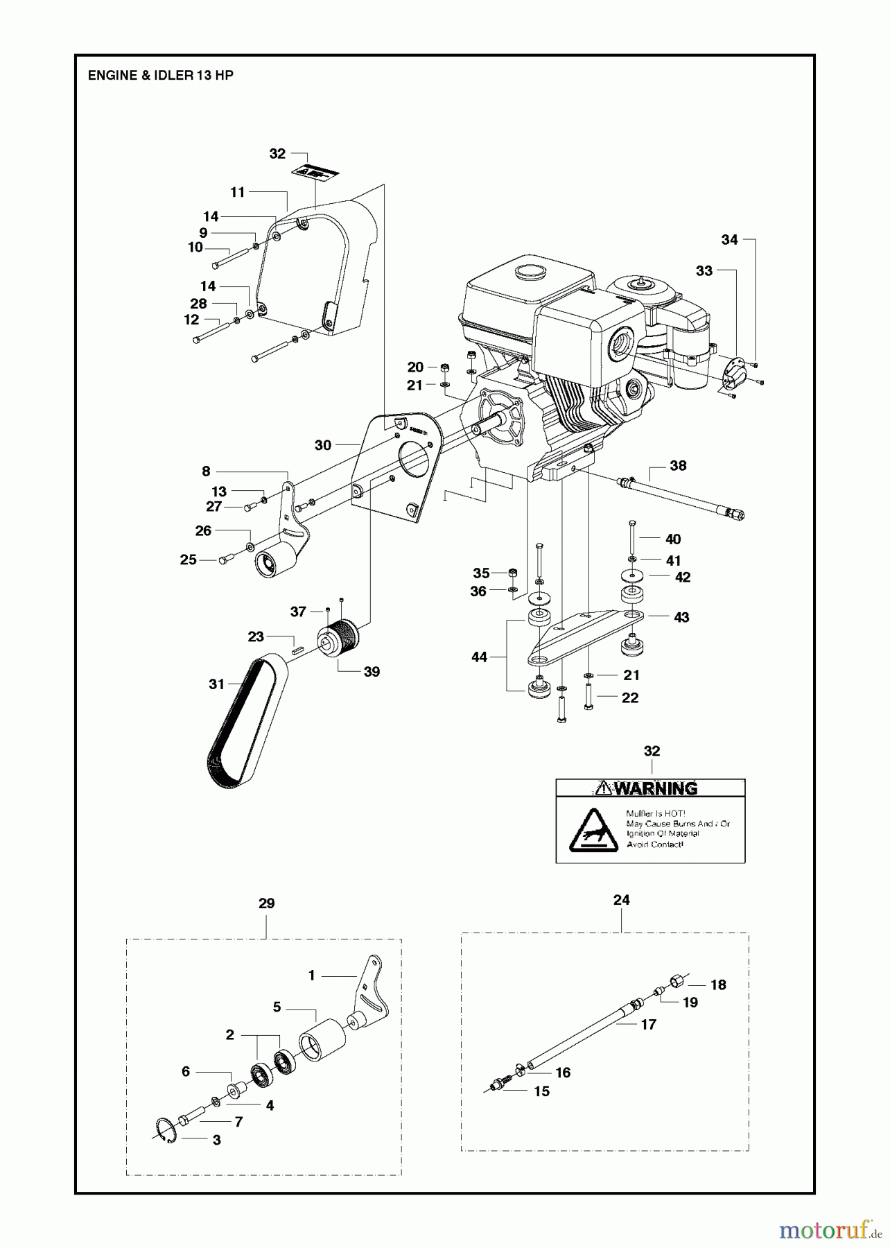  Trennschneider, Floor FS513/FS520/FS524, Valid for Machine numbers FS520-2150, FS524-1630 and forward, 2011-02 ENGINE & IDLER #2