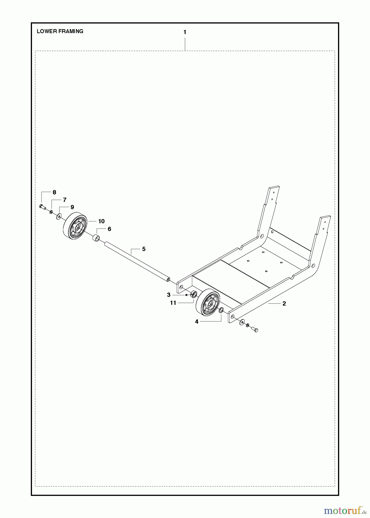 Trennschneider, Floor FS513/FS520/FS524, Valid for Machine numbers FS520-2150, FS524-1630 and forward, 2011-02 LOWER FRAMING
