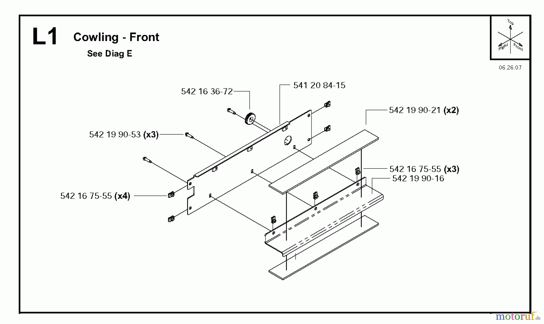Trennschneider, Floor FS6600 D, 2008-37 Cowling - Front