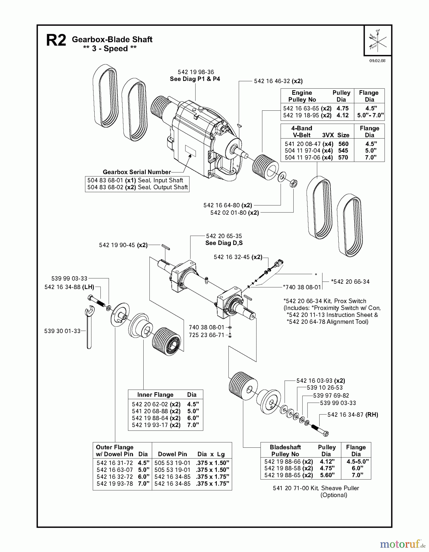 Trennschneider, Floor FS6600 D, 2008-37 Gearbox-Blade Shaft 3-Speed
