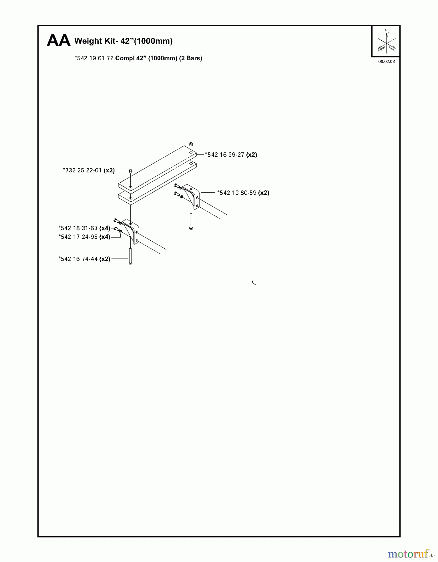 Trennschneider, Floor FS6600 D, 2008-37 Weight Kit- 42?