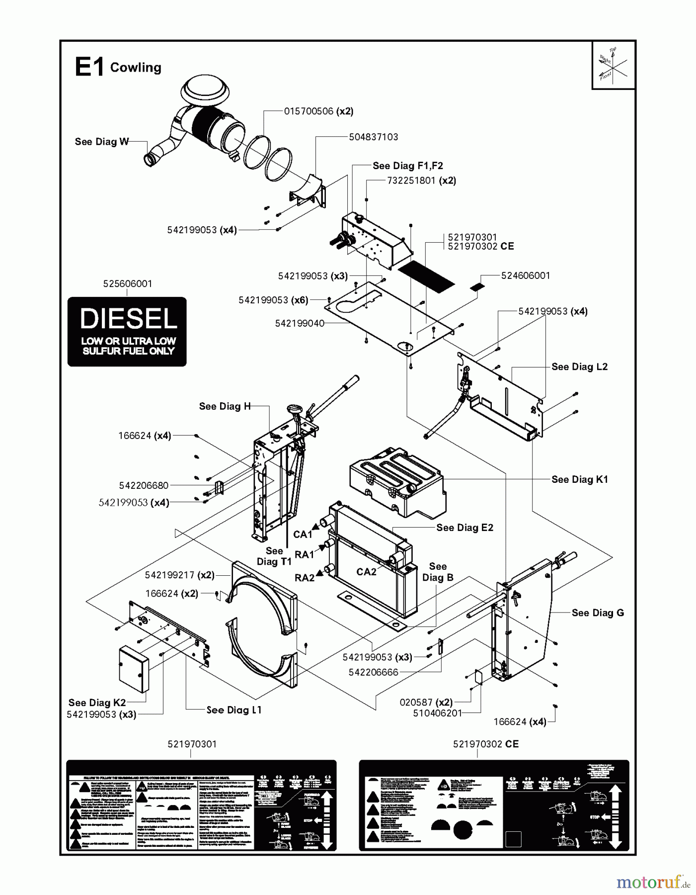 Trennschneider, Floor FS6600 JD T3, 2009-20 Cowling