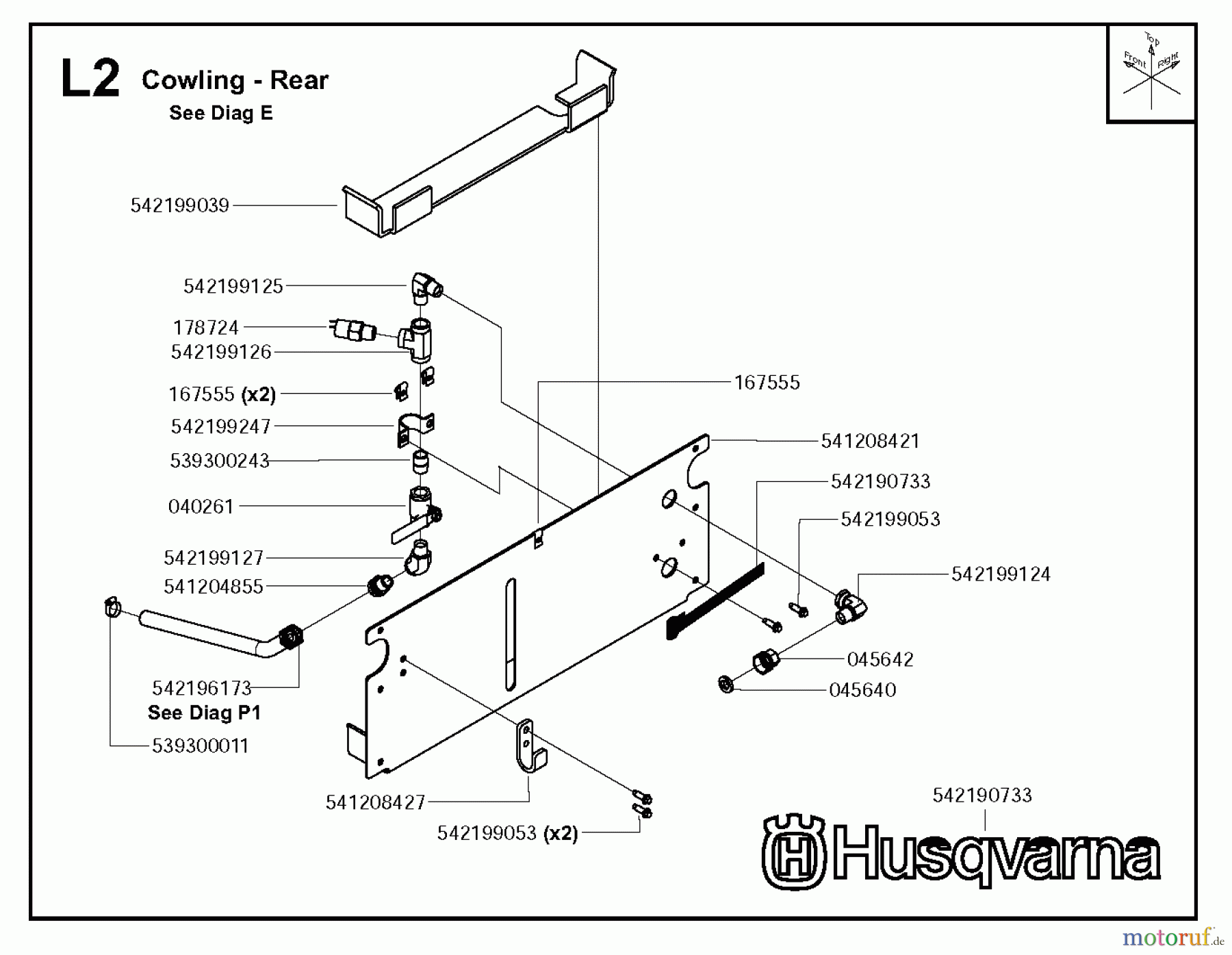 Trennschneider, Floor FS6600 JD T3, 2009-20 Cowling - Rear