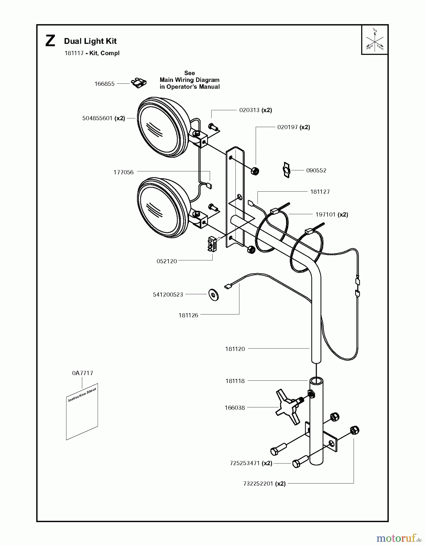 Trennschneider, Floor FS6600 JD T3, 2009-20 Dual Light Kit