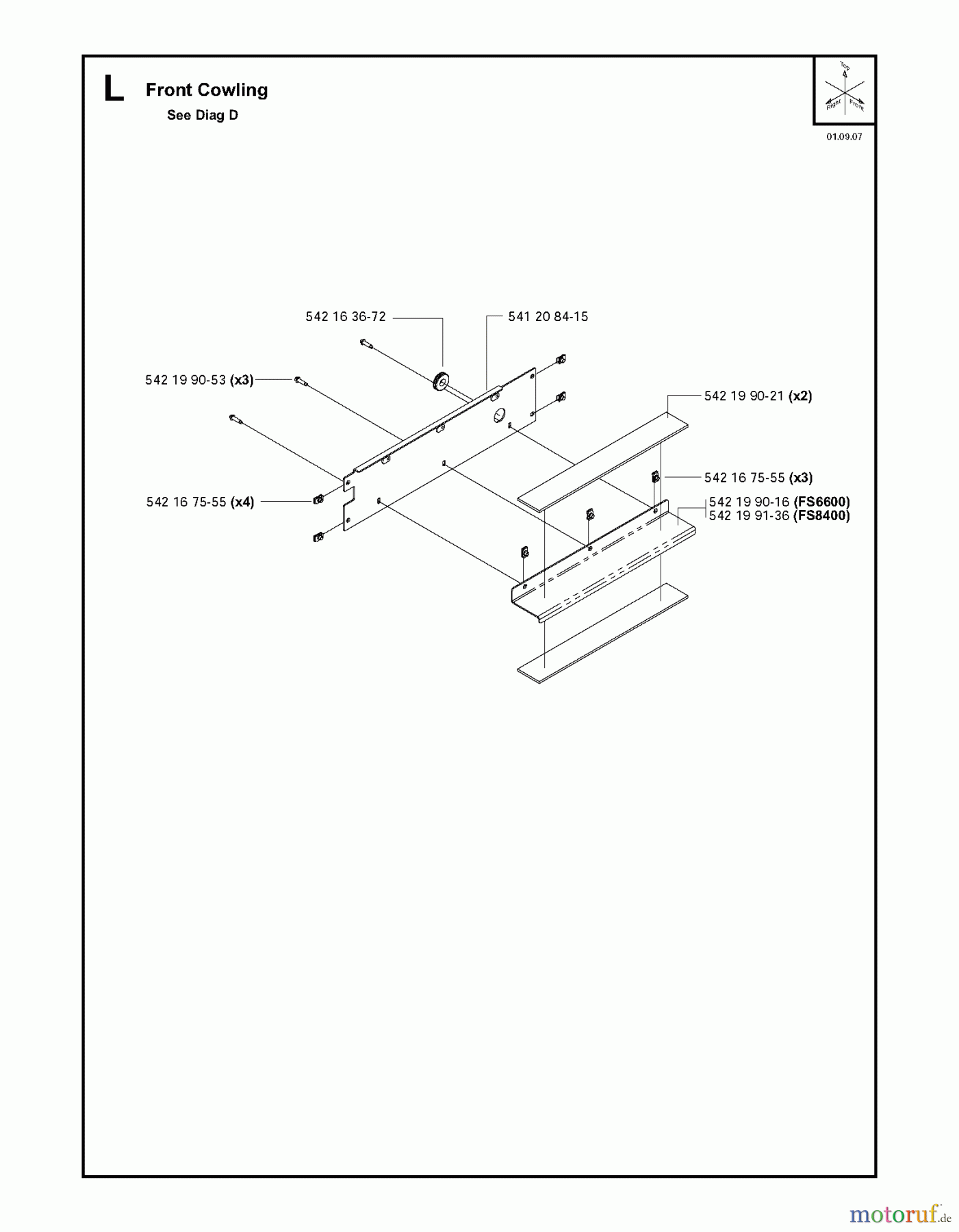  Trennschneider, Floor FS6600, 2006-44 Front Cowling