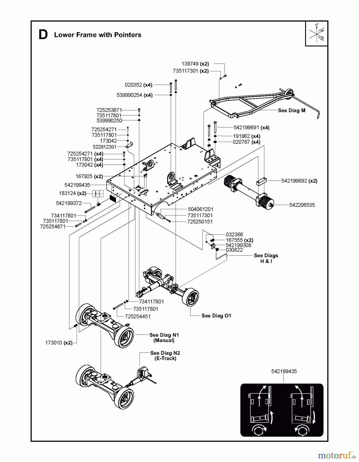 Trennschneider, Floor FS6800 YAN T3, 2009-10 Lower Frame with Pointers