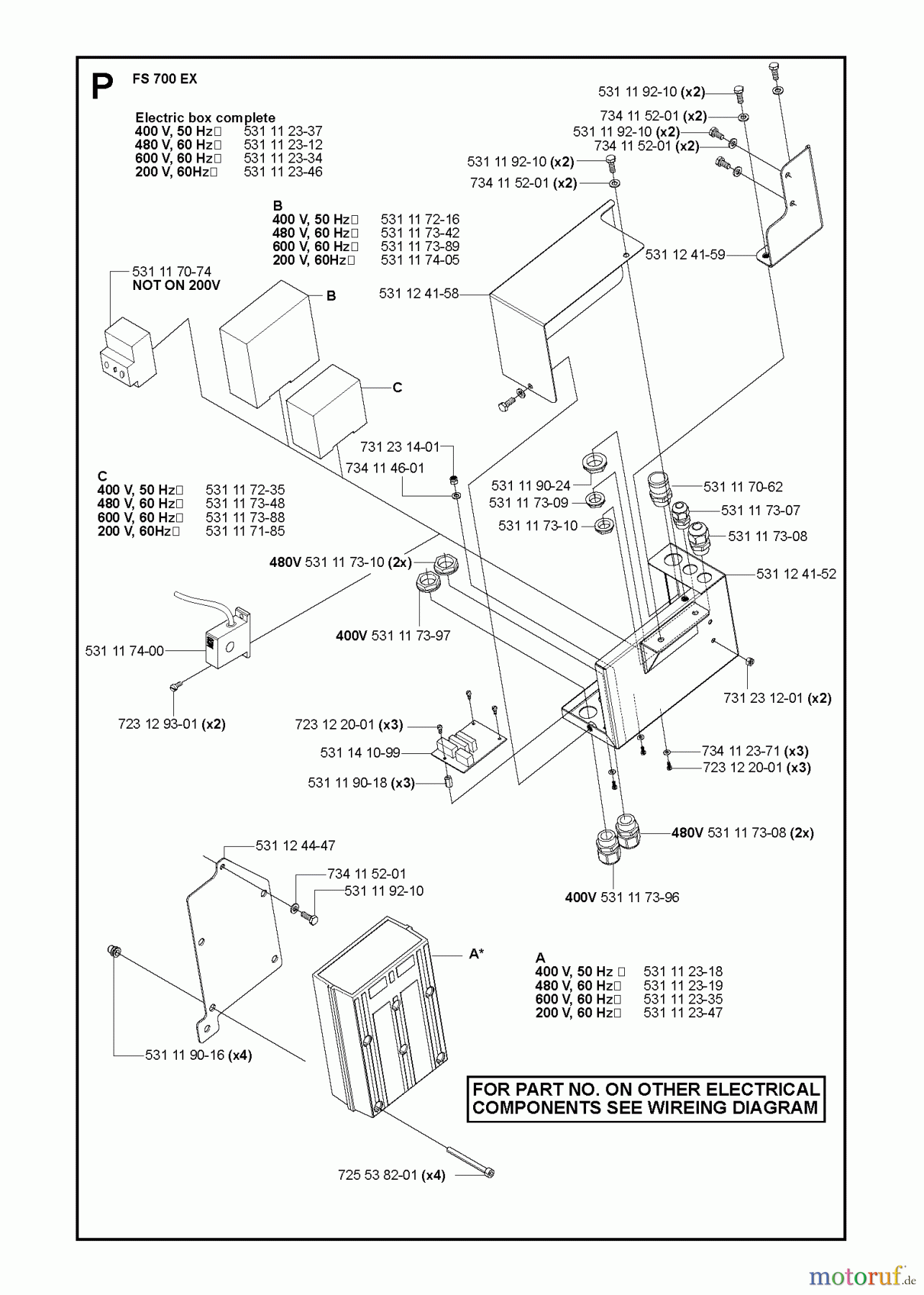 Trennschneider, Floor FS700 EX, 2007-15 ELECTRIC BOX