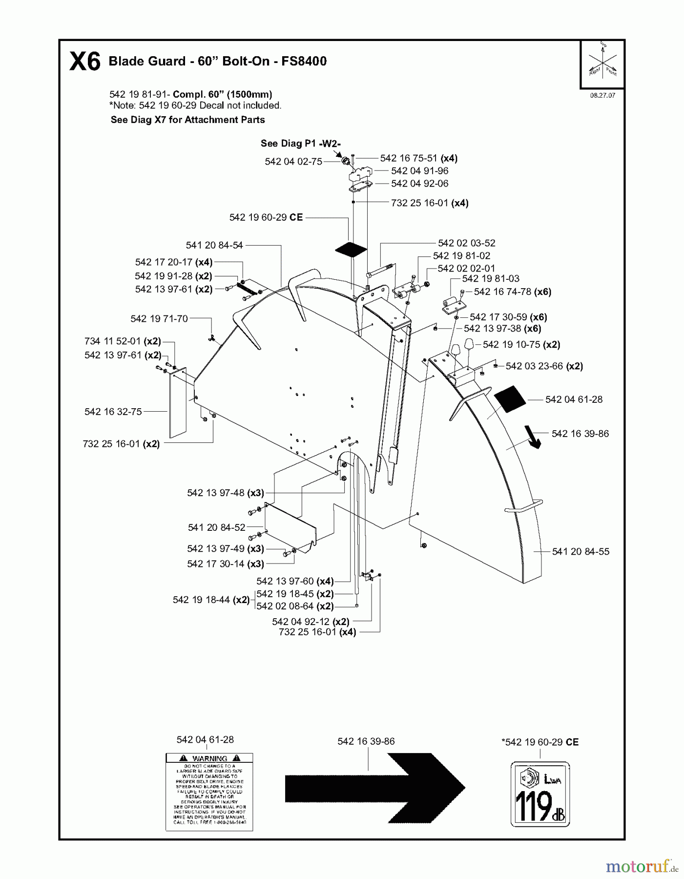 Trennschneider, Floor FS8400, 2007-36 Blade Guard - 60? Bolt-On