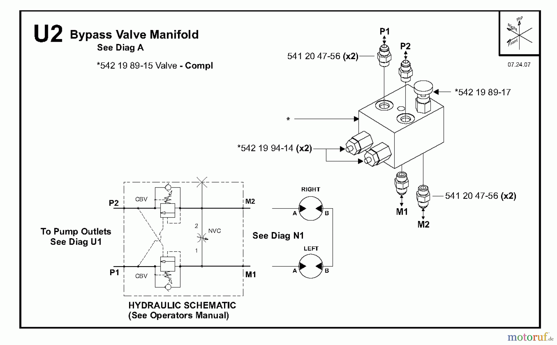 Trennschneider, Floor FS8400, 2007-36 Bypass Valve Manifold