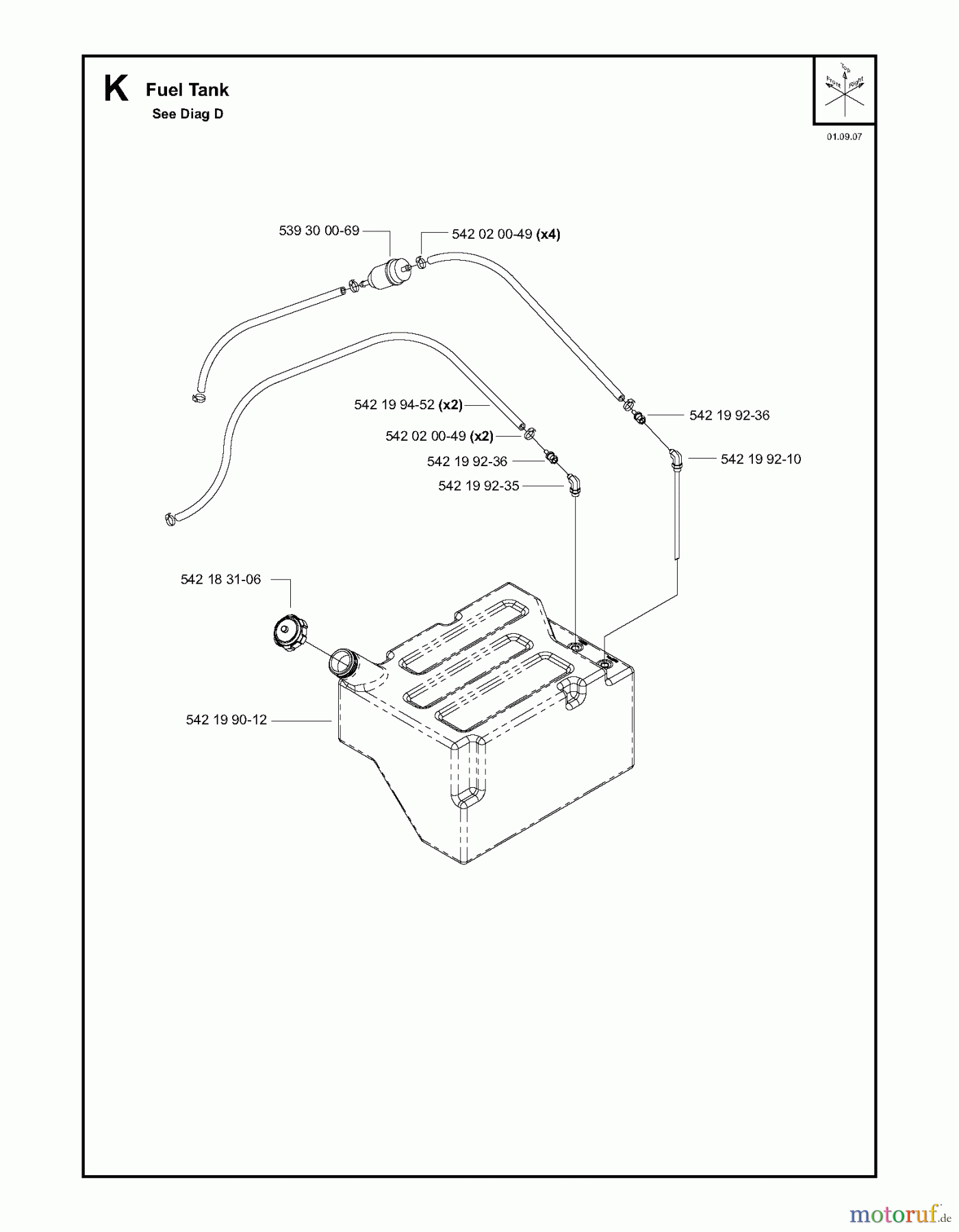 Trennschneider, Floor FS8400, 2007-36 Fuel Tank