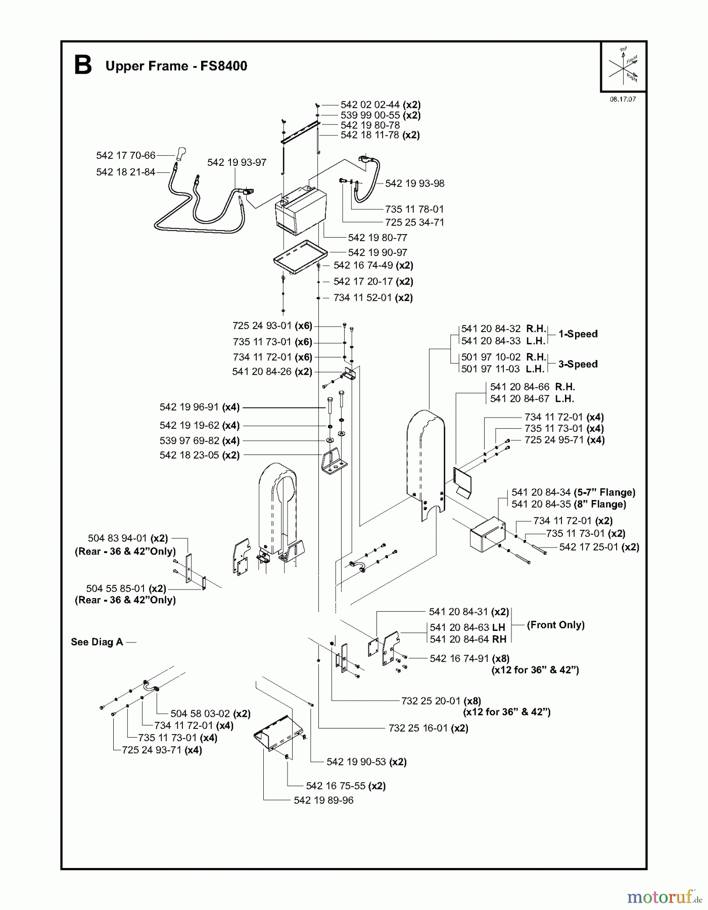 Trennschneider, Floor FS8400, 2007-36 Upper Frame