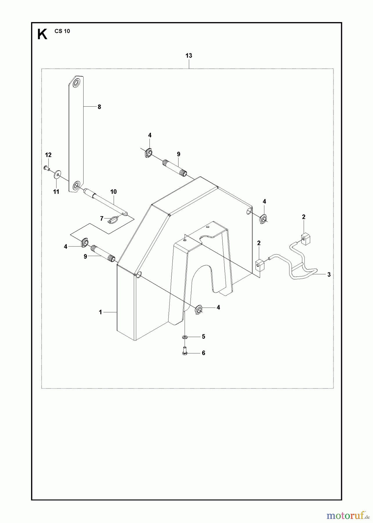 Wand und Kabelsägen CS10, 2012-11 DRIVING PULLEY GUARD ASSY