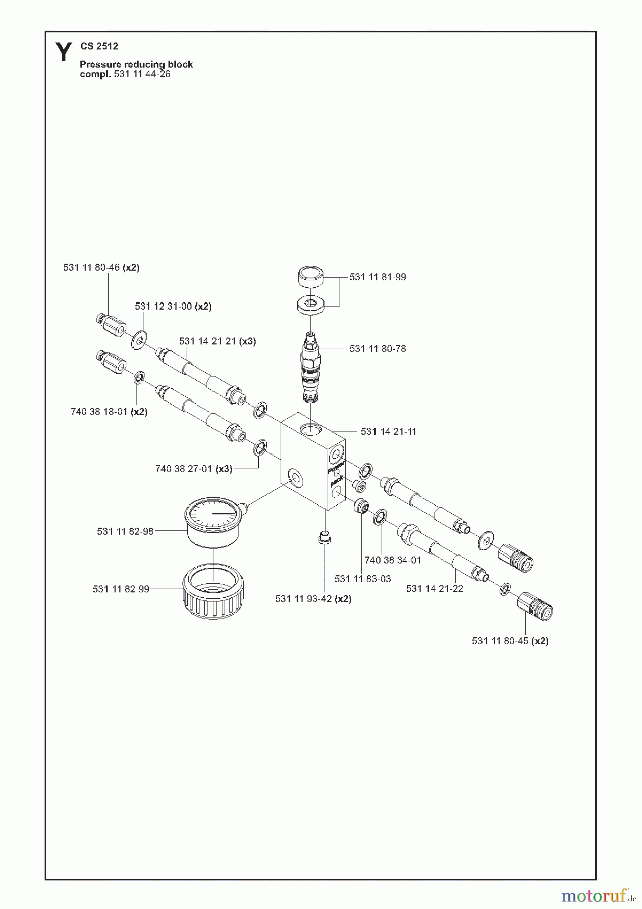  Wand und Kabelsägen CS2512, 2007-32 HYDRAULIC CONTROL VALVE